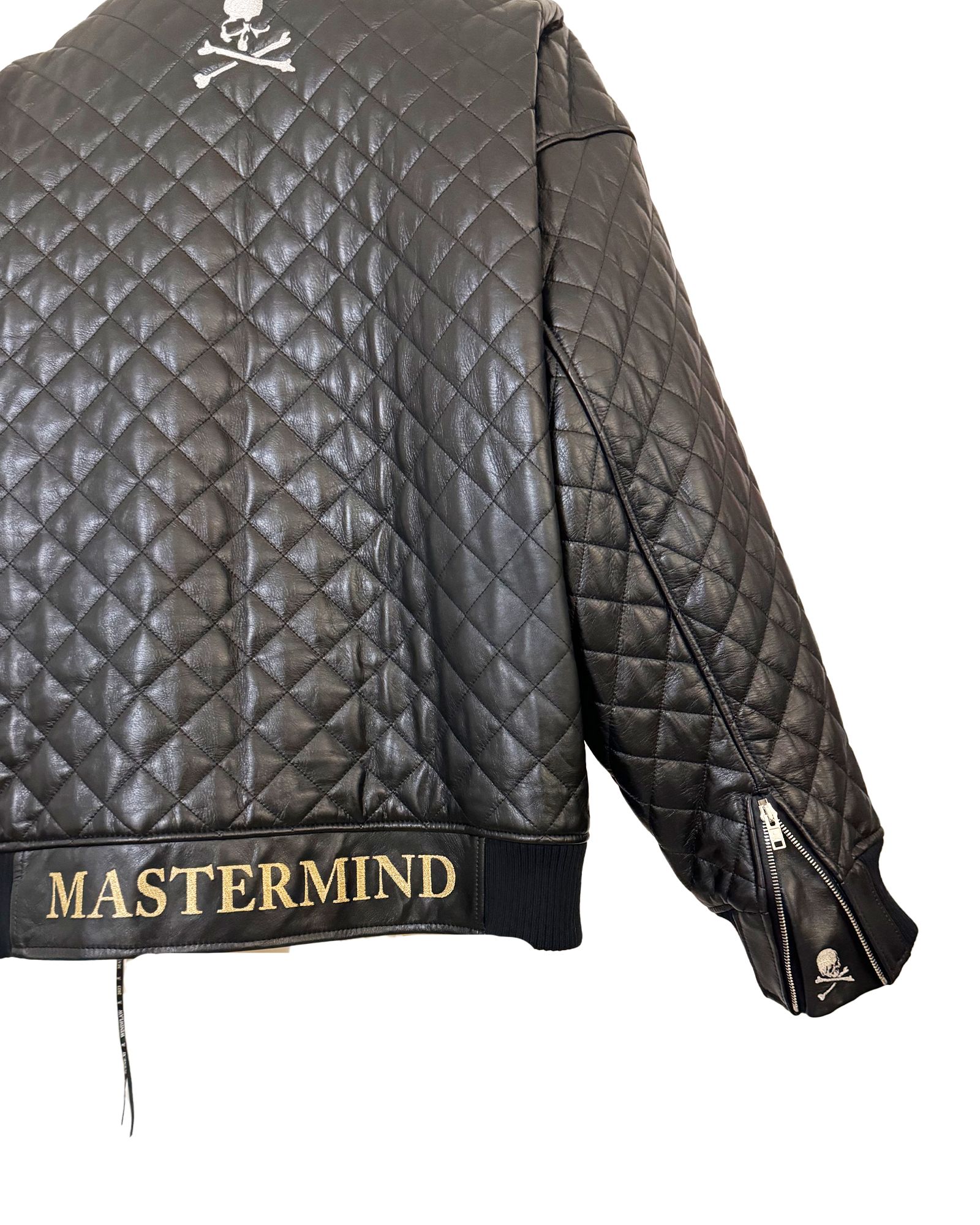 mastermind - マスターマインド/leateher quilted varsity jacket 