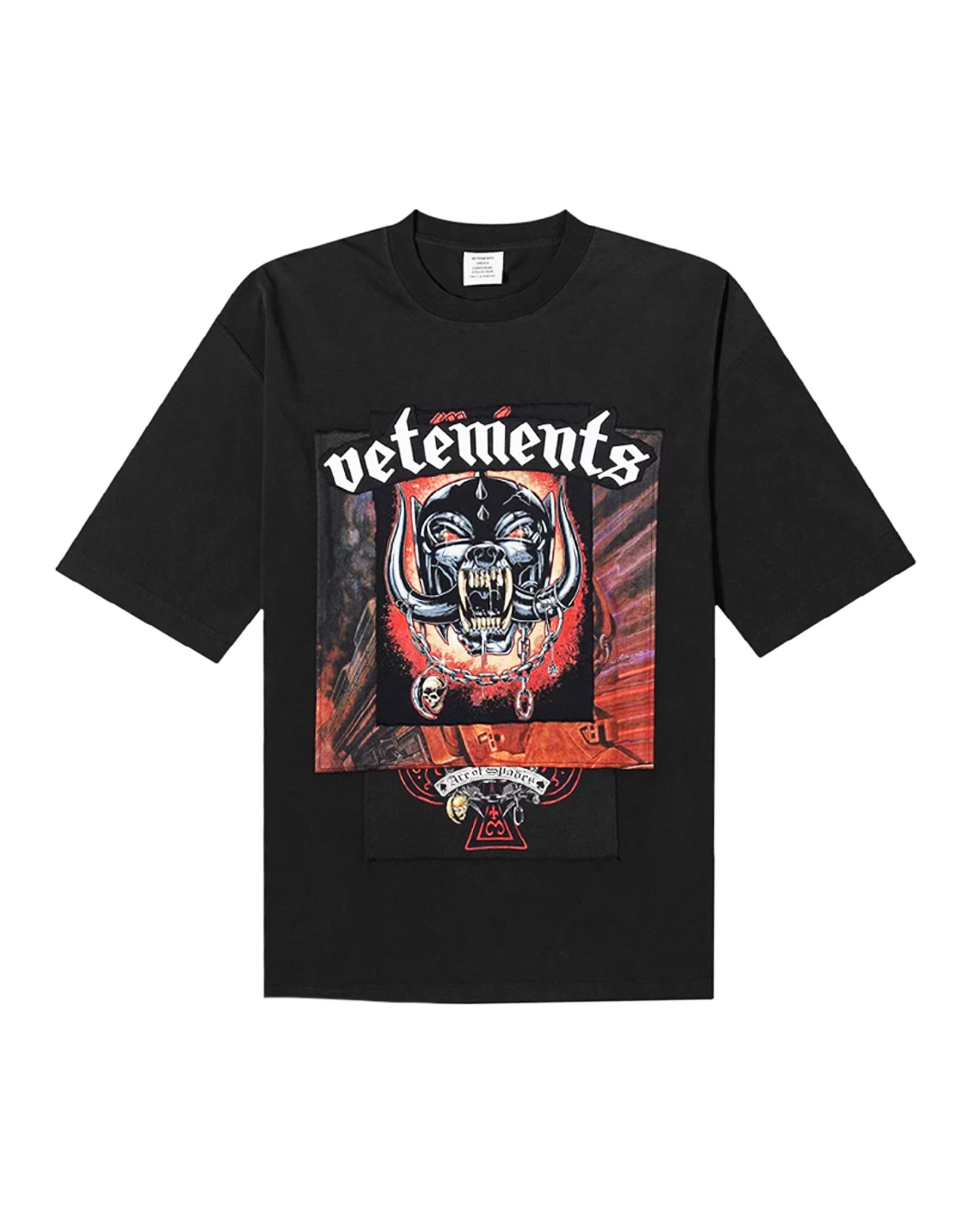 VETEMENTS - ヴェトモン/MOTORHEAD PATCHED T-SHIRT/Tシャツ/BLACK ...