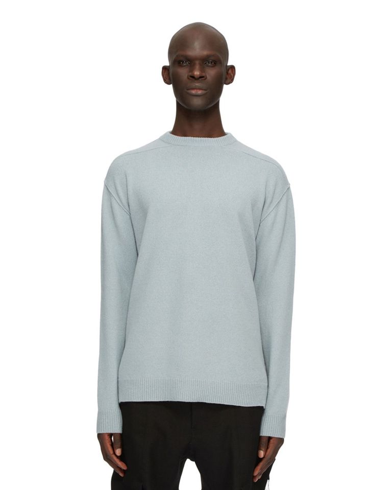RICK OWENS - ROUND NECK/RU02D6684/カシミア ニット/PALE BLUE | Detail
