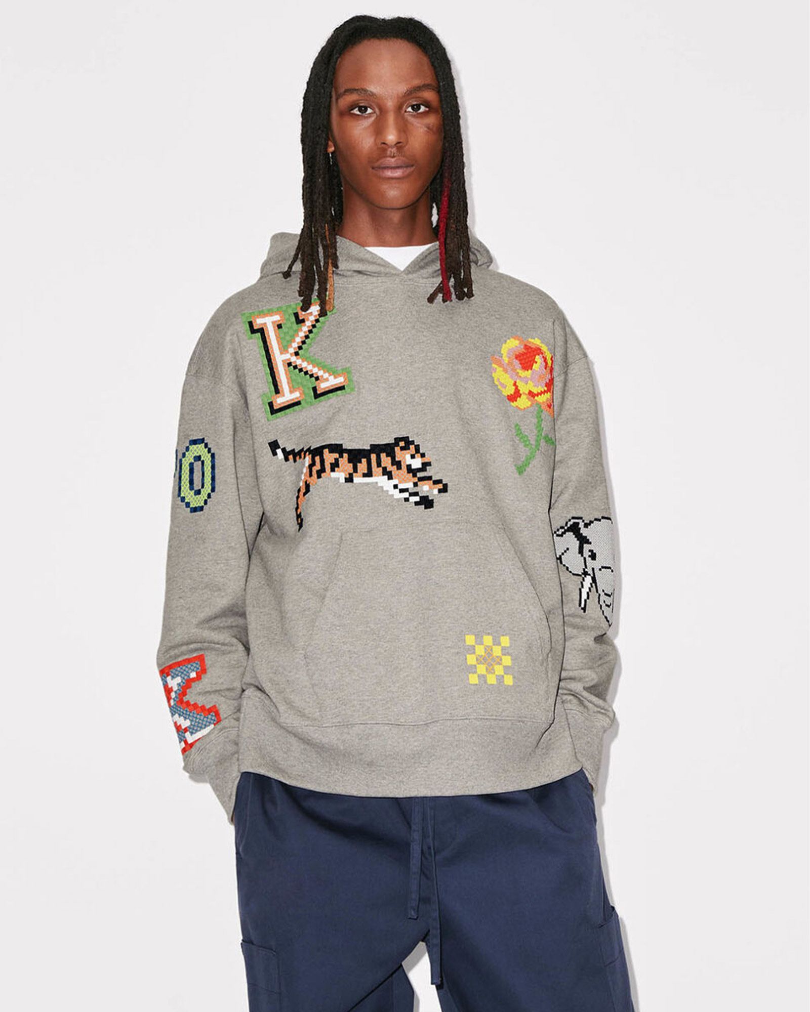 KENZO - Kenzo pixel oversize hoodie | Detail