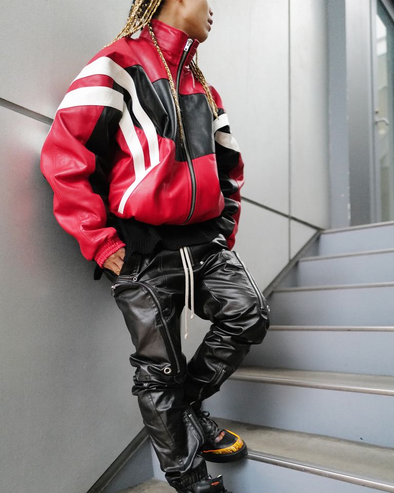 vetements/vtmnts】 レザースカジャン 二量体