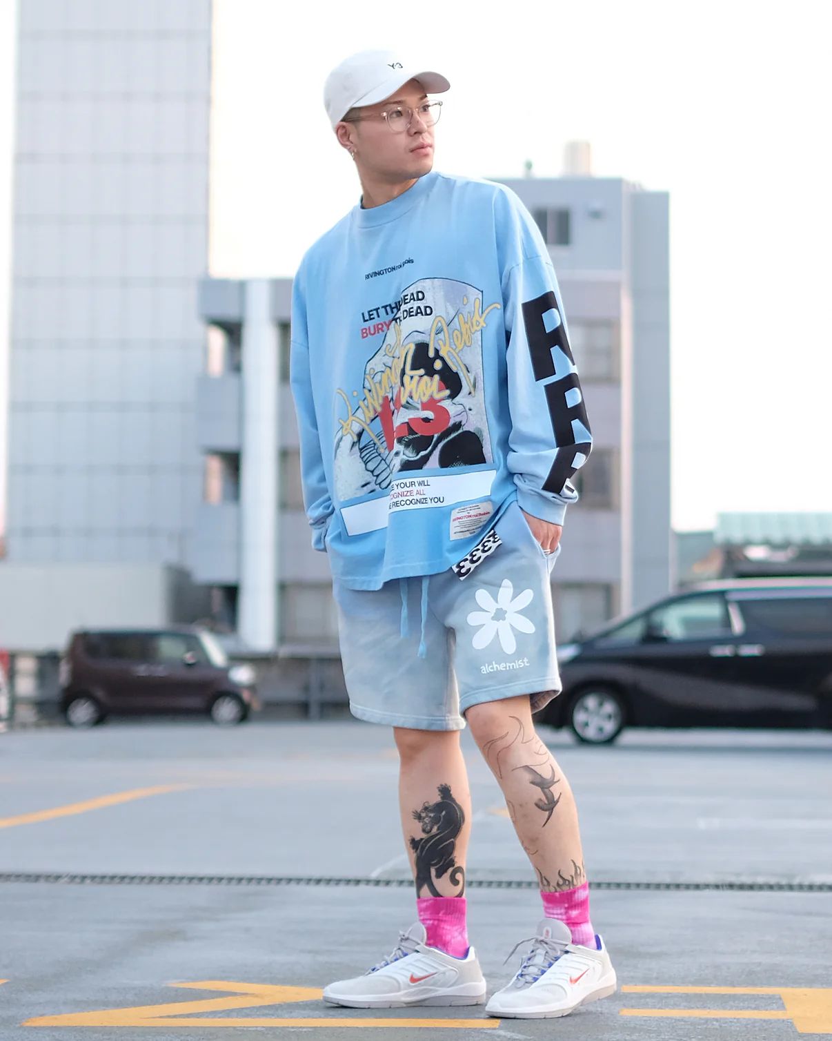 RRR123 - BURY THE DEAD LS TEE / RRR123×EXCLUSIVE /DEAD-LS55