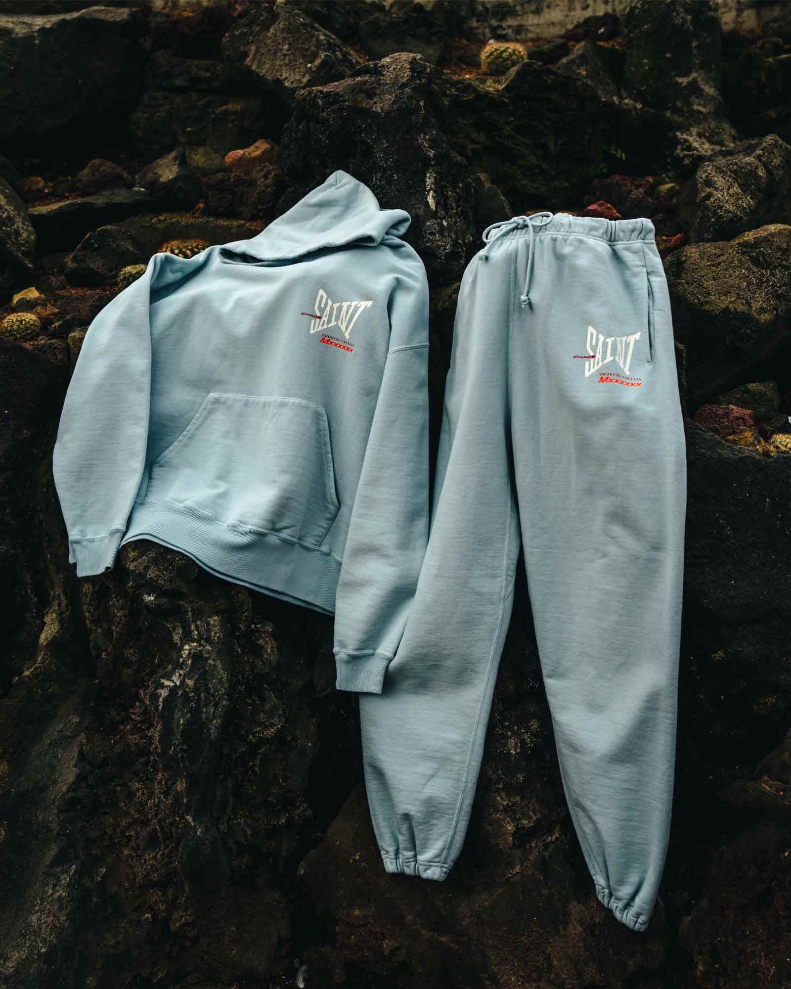 SAINT Mxxxxxx - SWEAT PANTS/RIBON SAINT/BLUE | Detail SAINT Mxxxxxx - SWEAT PANTS/RIBON SAINT/BLUE | Detail