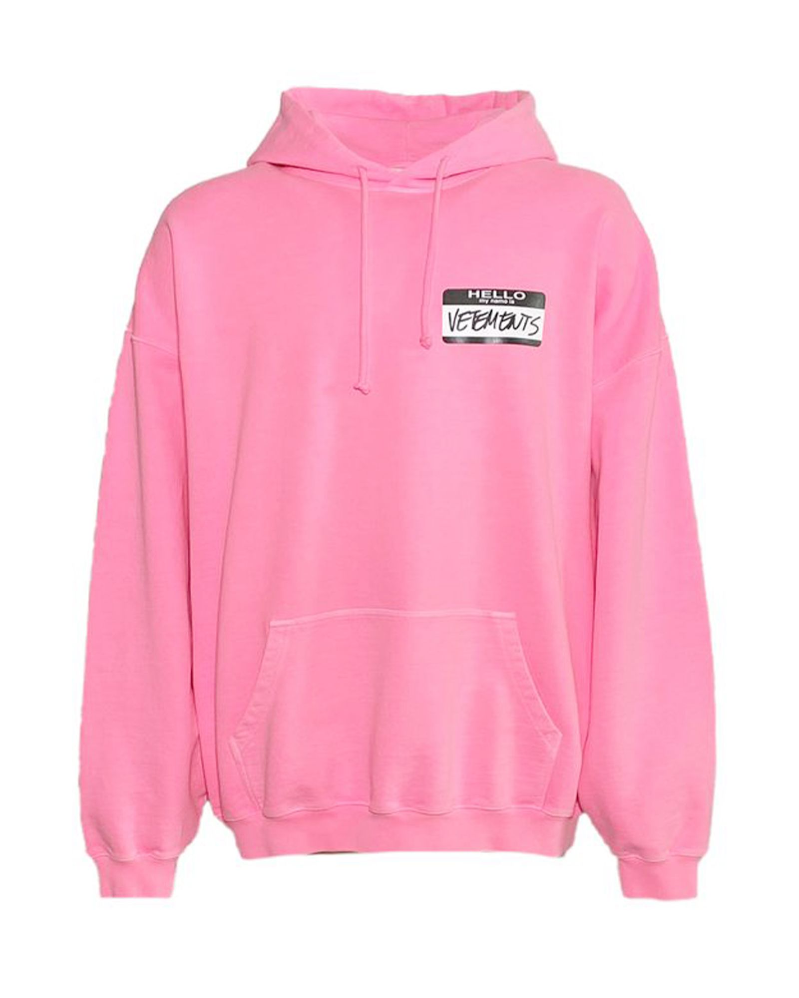 VETEMENTS - HELLO MY NAME IS VETEMENTS HOODIE/UA65HD110P/プルオーバーパーカー/PINK |  Detail