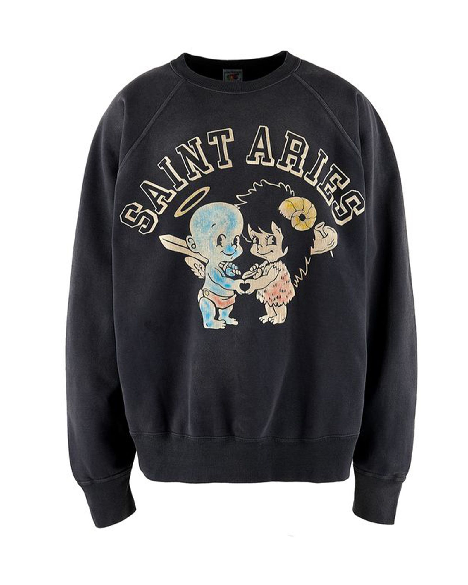 SAINT Mxxxxxx × ARIES ARS_CRW SWT SAINT MXXXXXX - St Aries Hoodie — SUPERMRKT