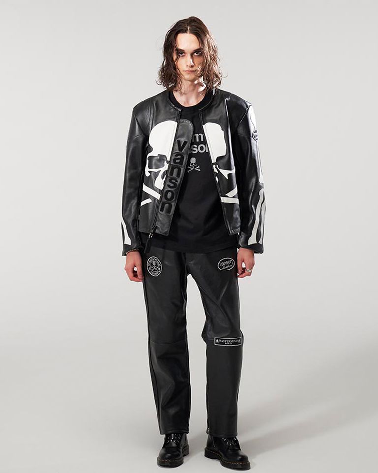 mastermind - VANSON / BONE PANTS/MW24C13-PA100/レザーパンツ/BLACK 