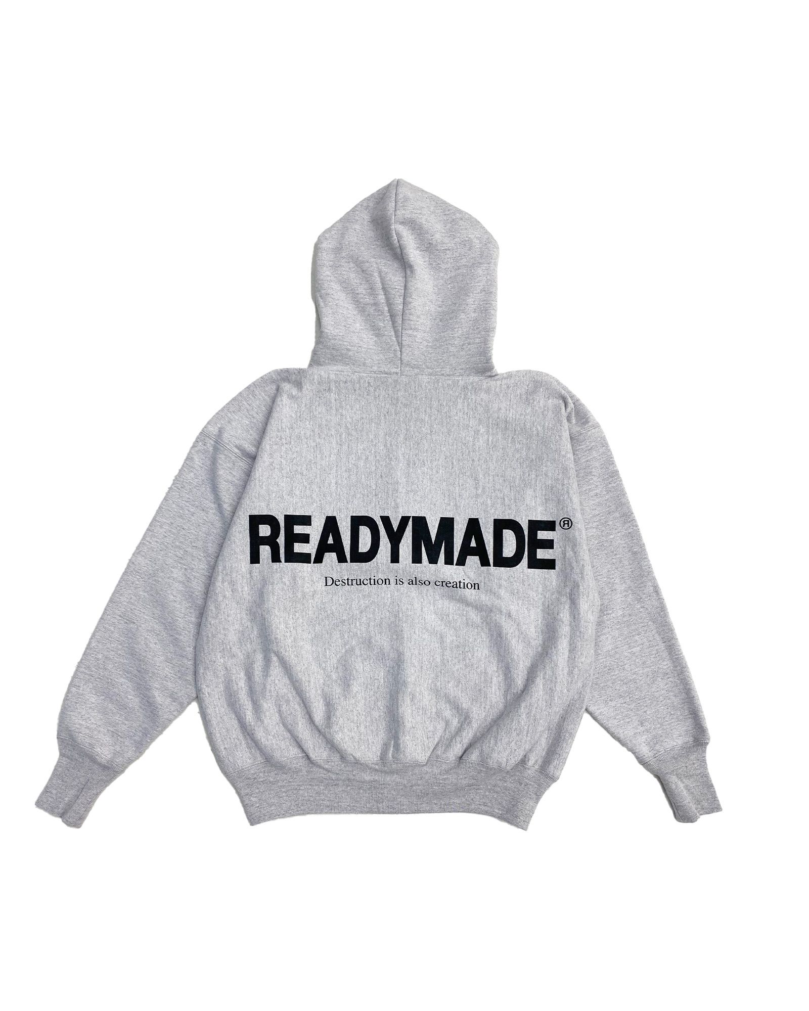 READYMADE - Hoodie Smile (プルオーバーパーカー) gray | Detail