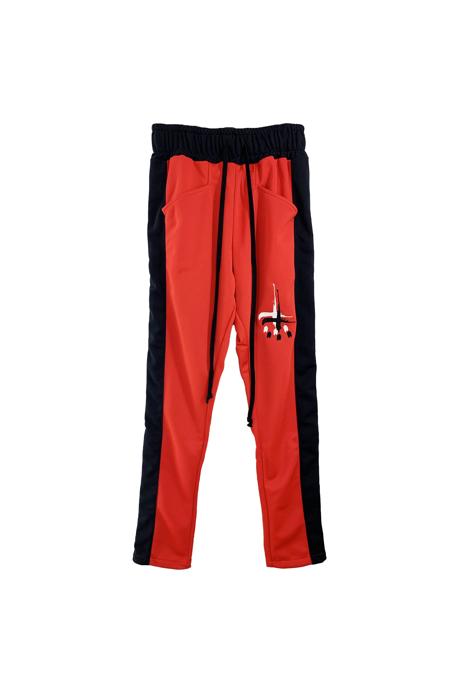 CVTVLIST - Side Snap Pants red black/gray | Detail