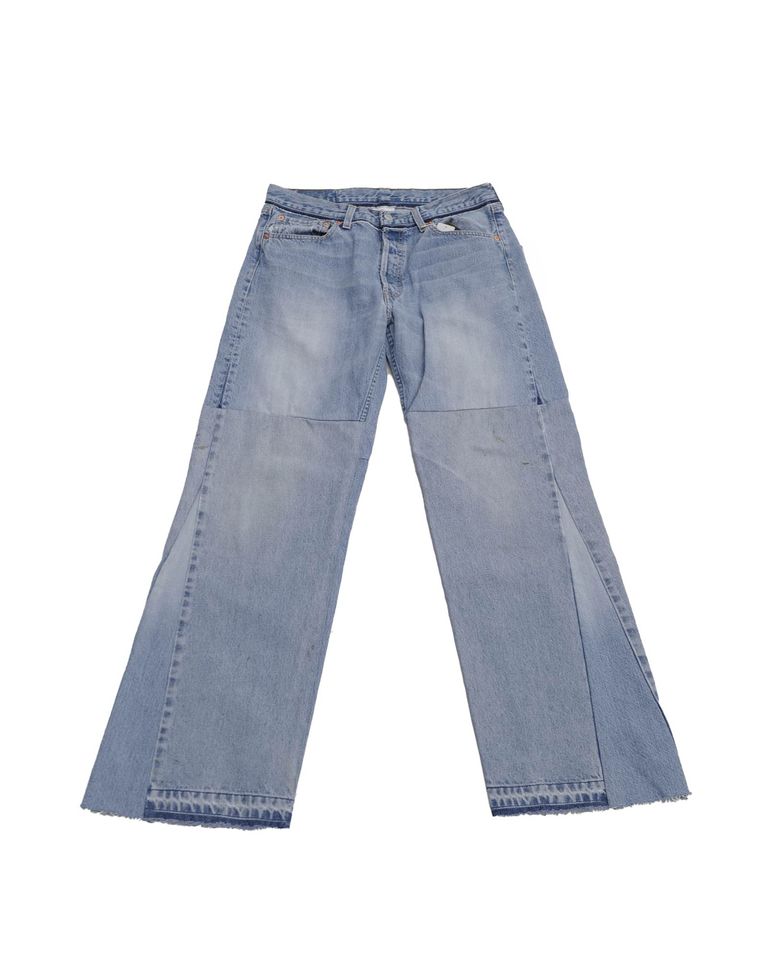 READYMADE - FLARE WIDE DENIM/フレアワイドデニムパンツ/BLUE-4/W33  