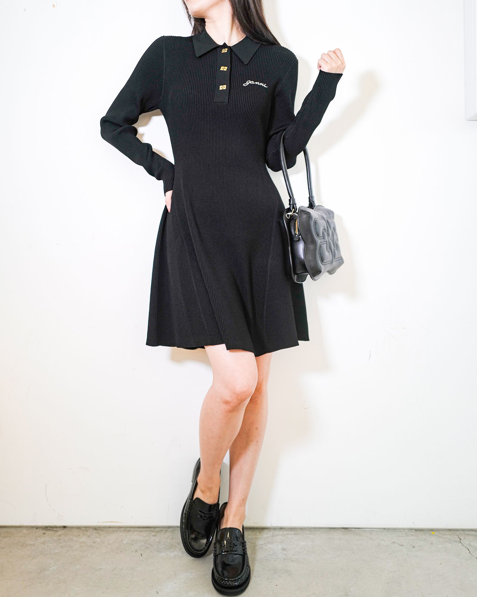 GANNI - BUTTERFLY MID HEEL LOAFER PATENT/S2630/ローファー