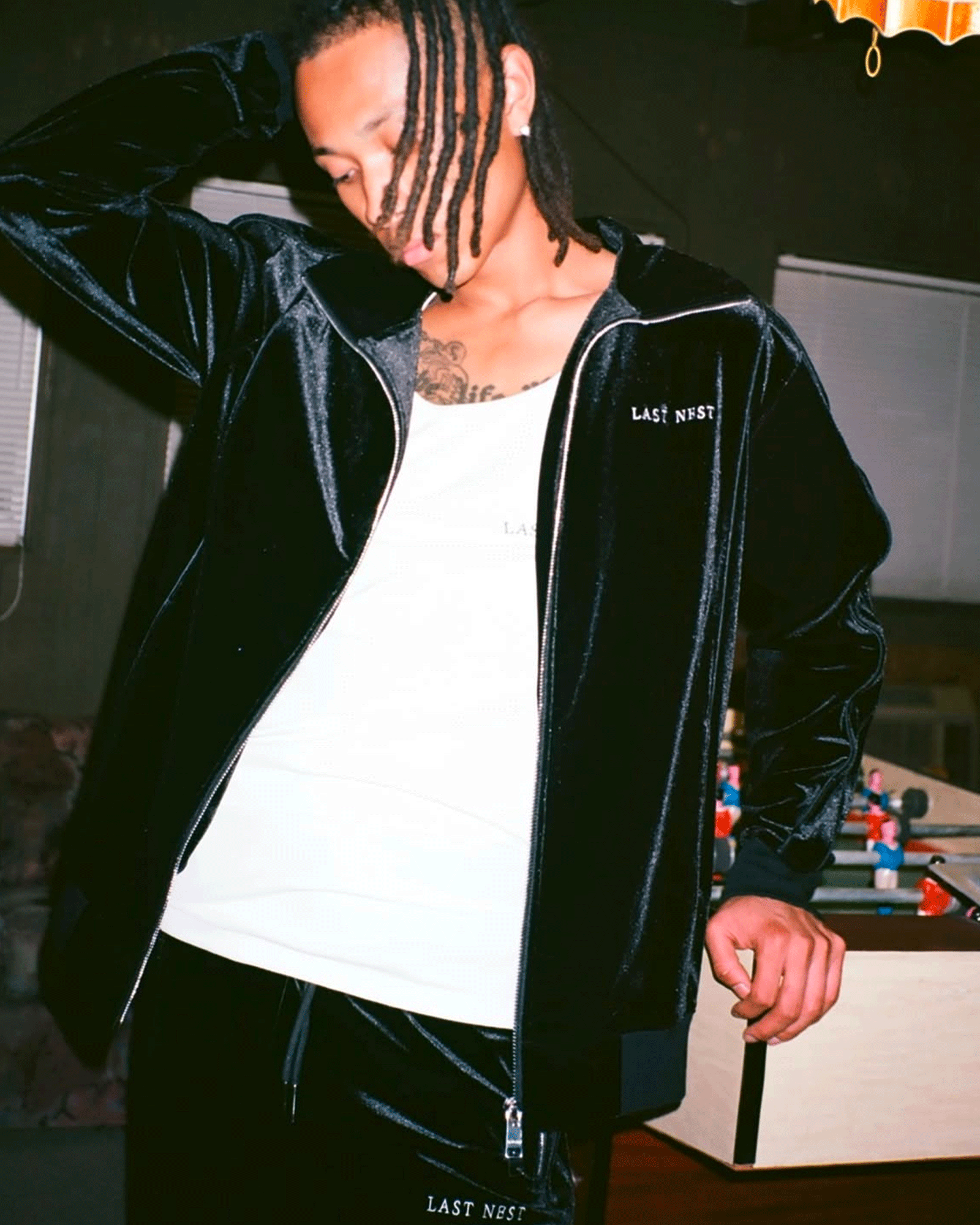 Last nest Velour Emb Track Jacket V2