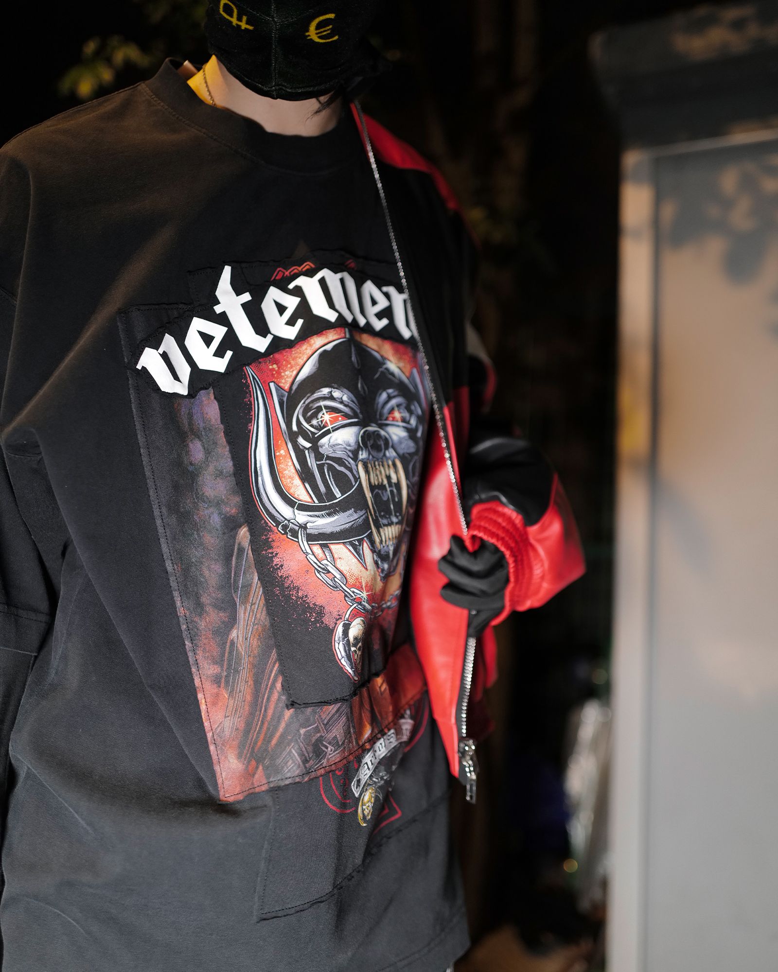 VETEMENTS - ヴェトモン/MOTORHEAD PATCHED T-SHIRT/Tシャツ/BLACK | Detail