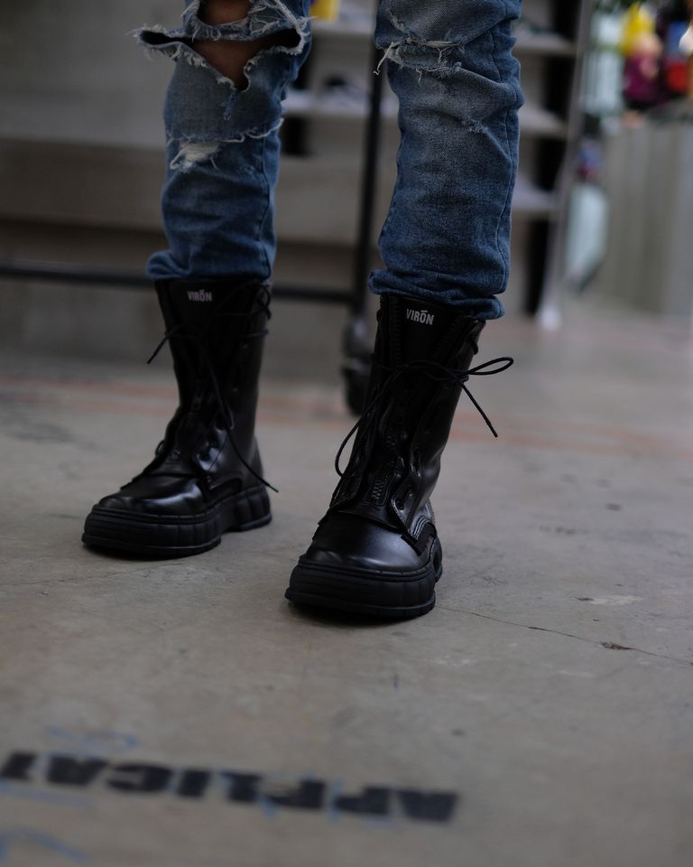 VIRON - 1992-Z BLACK APPLE ZIP-UP HIGH BOOT/1992-Z-CO-A-990/ブーツ 