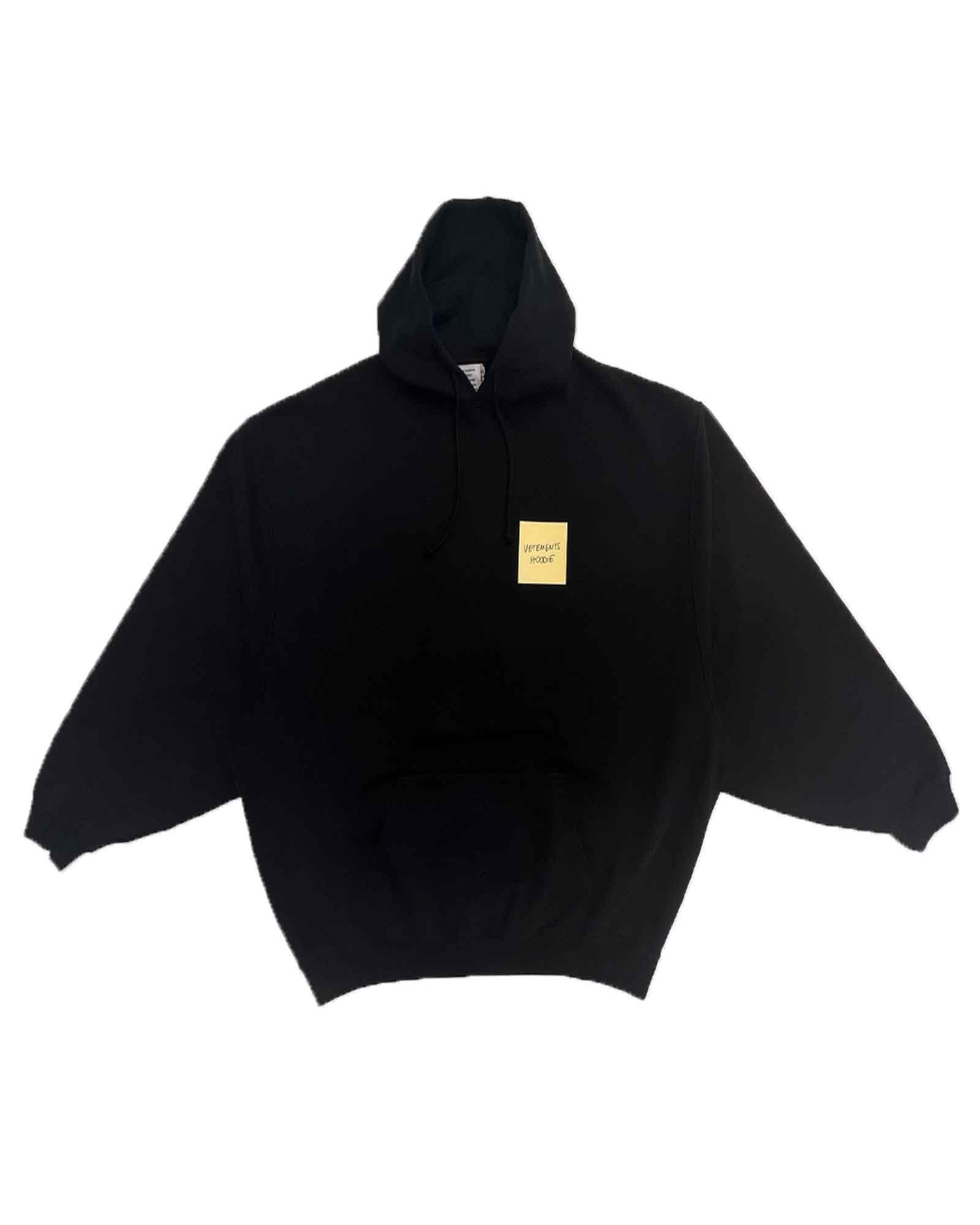 ヴェトモン/Vip crystal logo hoodie/プルオーバーパーカー/Black - XS