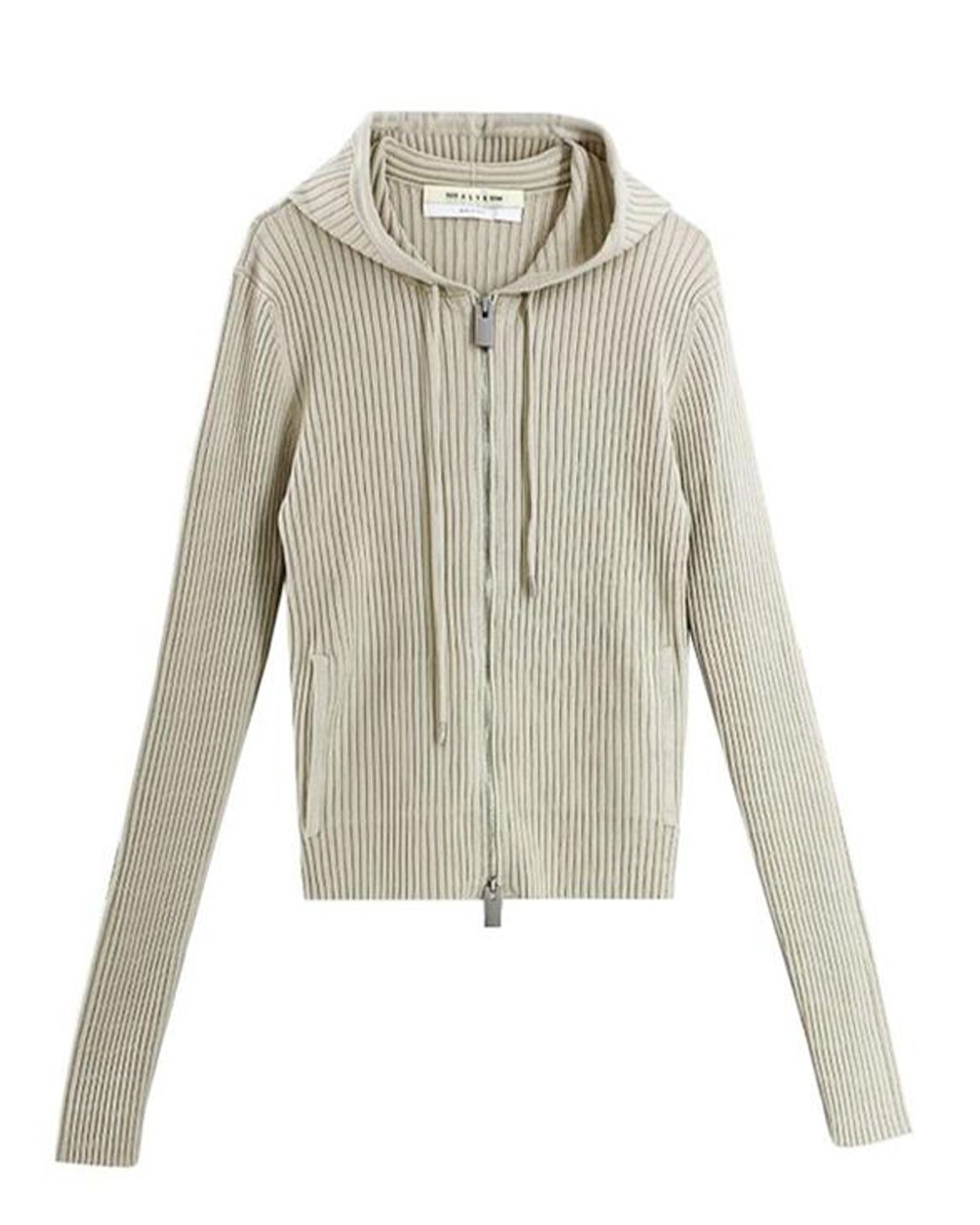 1017 ALYX 9SM - Ribbed Knit Hoodie/ジップニット/Tan | Detail