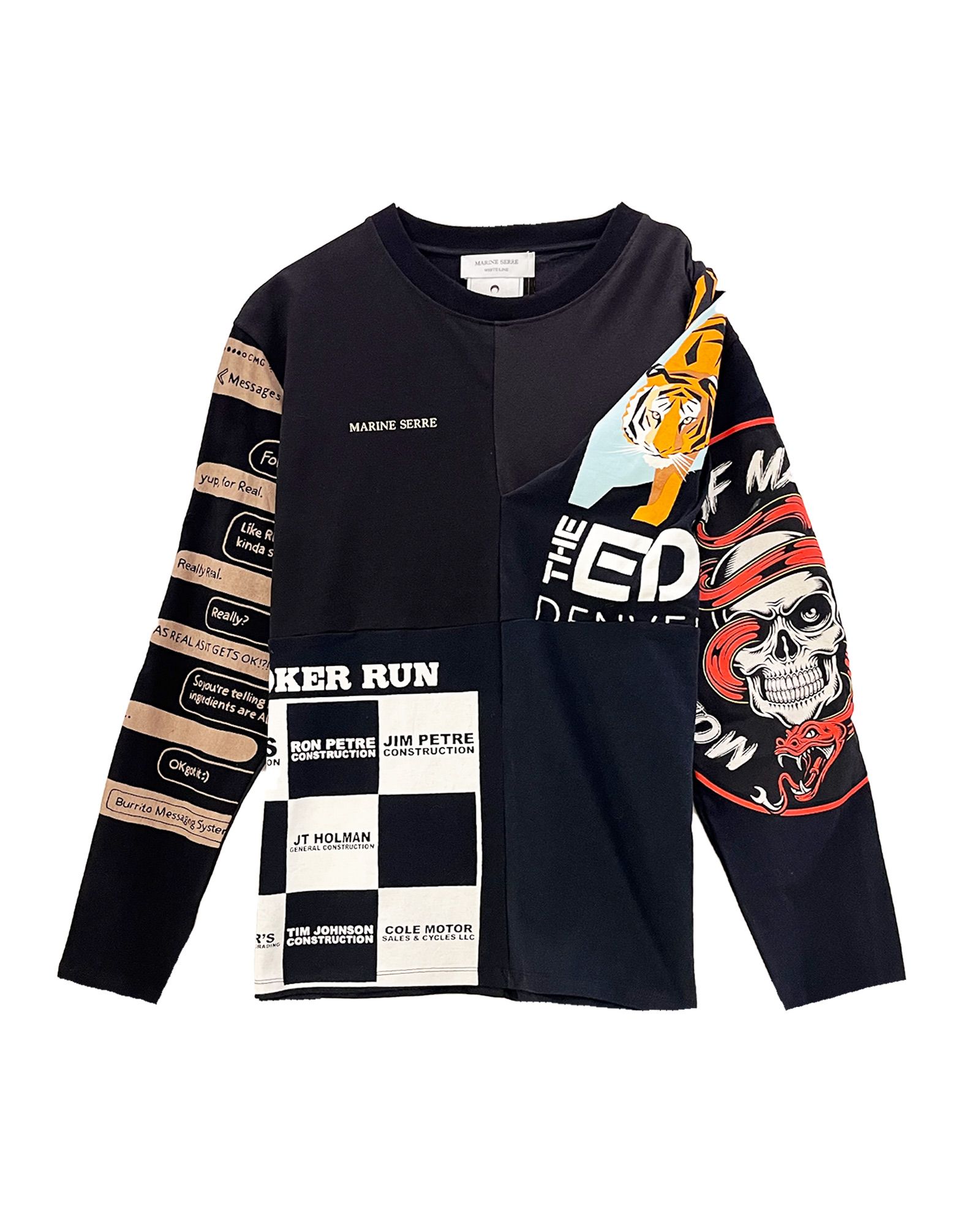 Marine Serre - REGENERATED T-SHIRTS GRAPHIC LONG-SLEEVES TEE (ロン