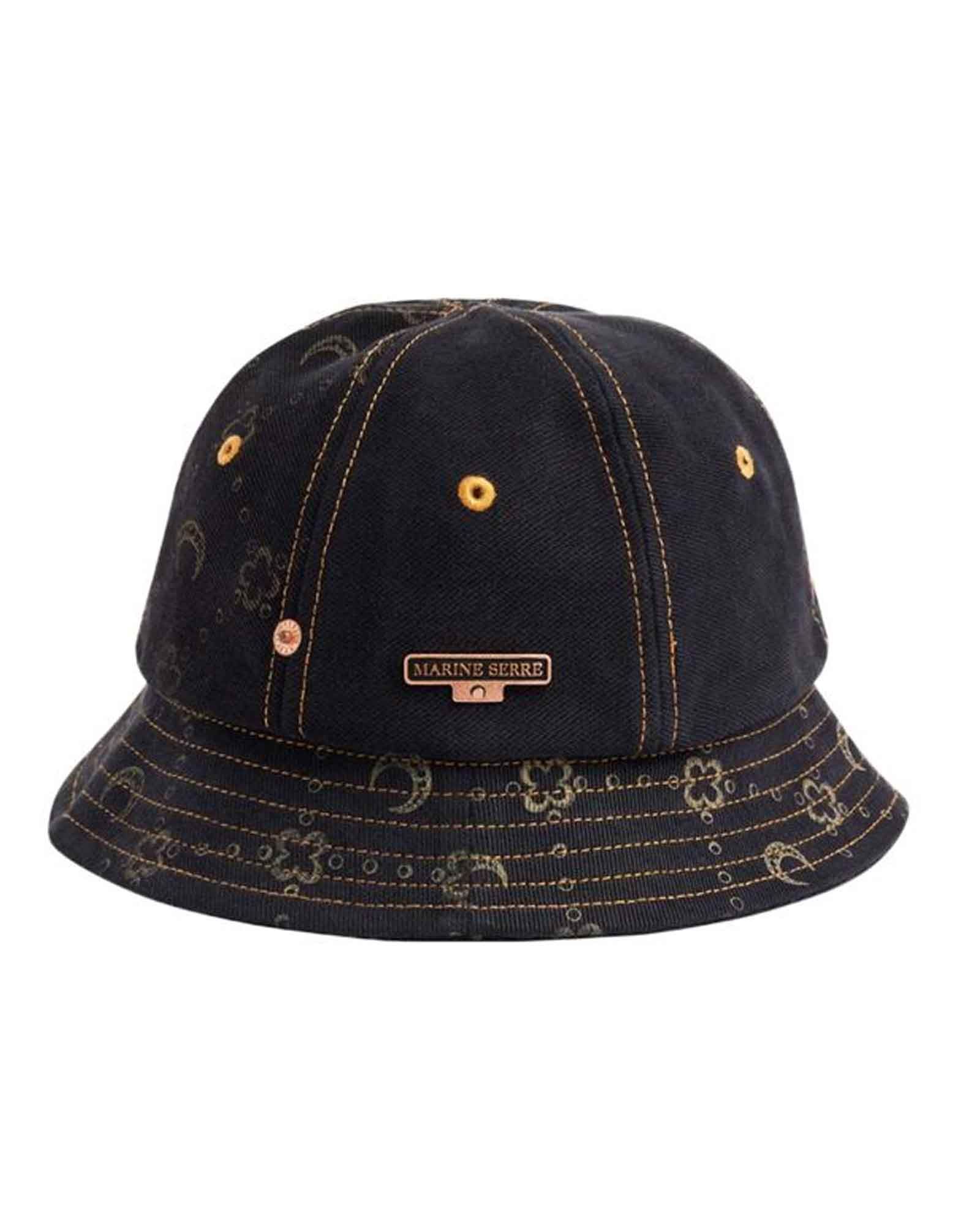 Marine Serre - REGENERATED DENIM BELL HAT/UHG004/バケットハット/BLACK | Detail