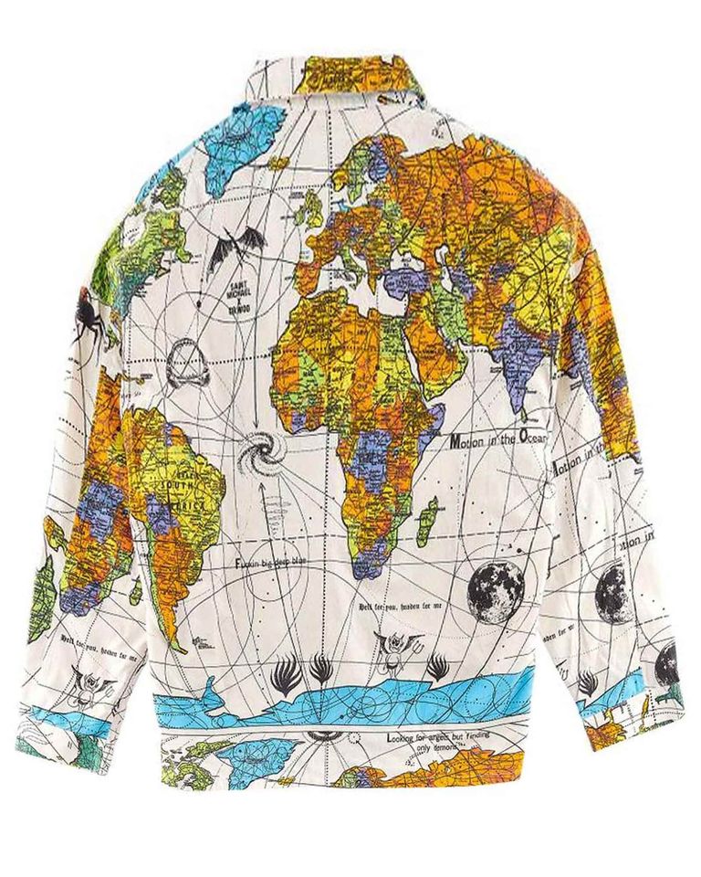 SAINT Mxxxxxx - DW_PAJAMA SHIRT/WORLD MAP/SM-S23-0000-082/パジャマ 