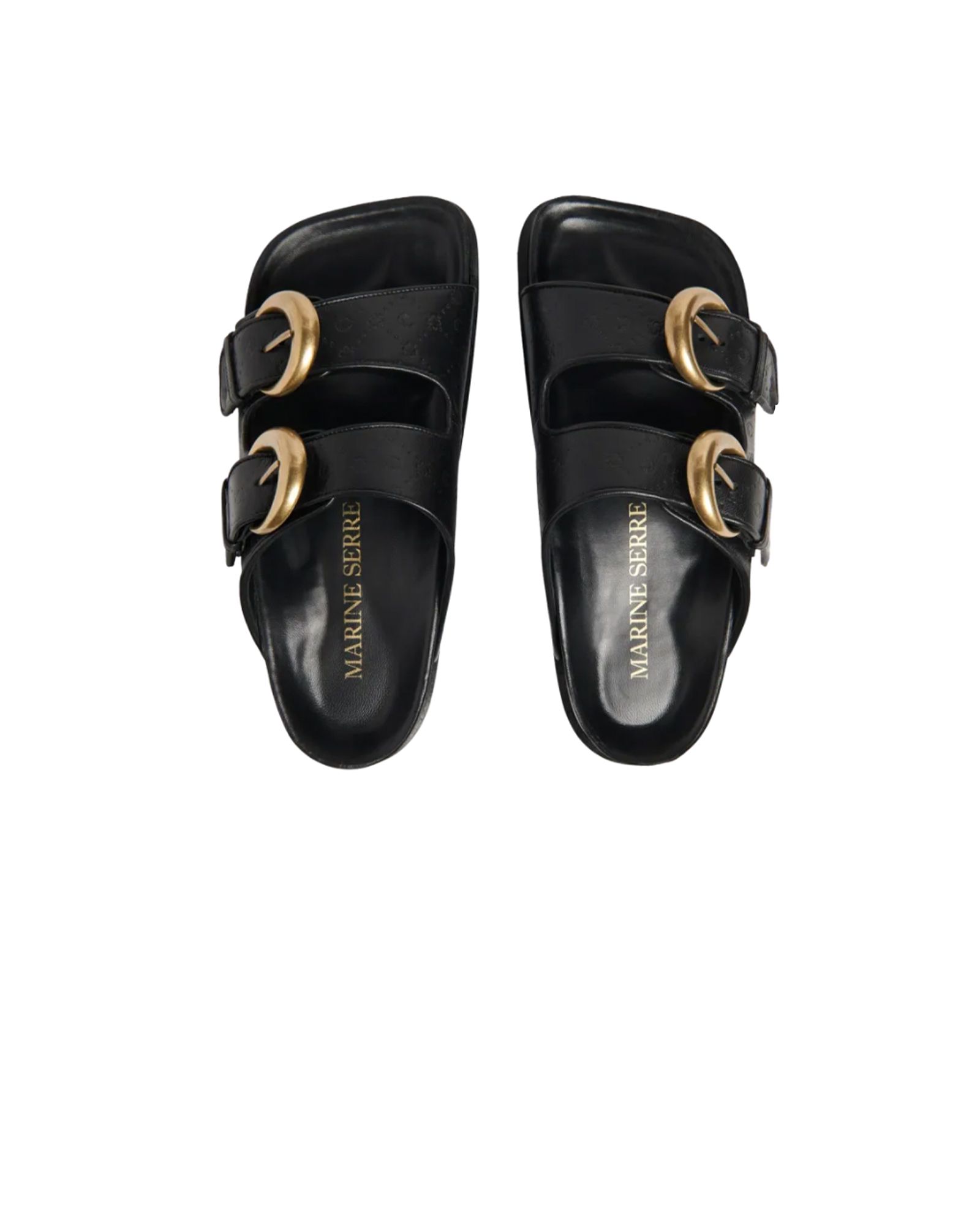 Marine Serre - LEATHER SANDAL (サンダル) Black | Detail