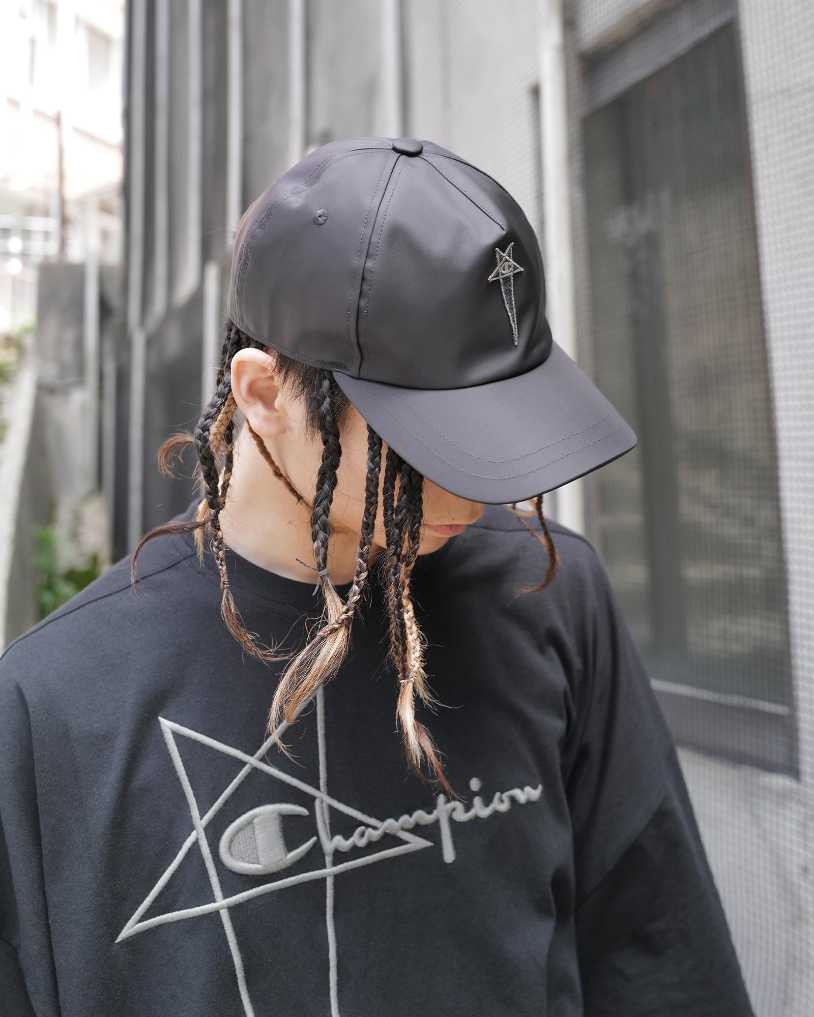 RICK OWENS - リック オウエンス/BASEBALL CAP/キャップ/BLACK/RICK 