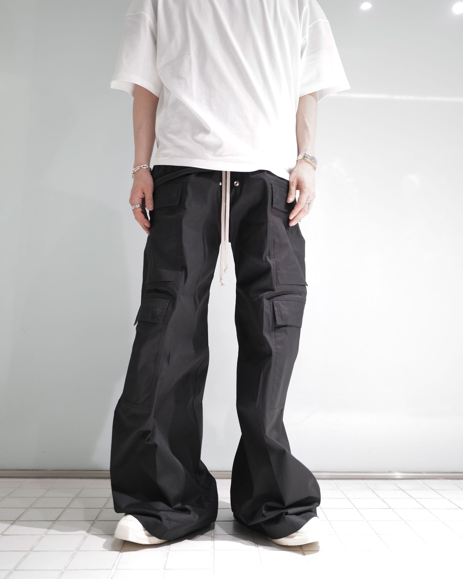 RICK OWENS - CARGOBELAS/RU02D6339TE/ワイド カーゴパンツ/BLACK | Detail