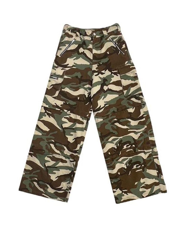 VETEMENTS - CAMO BIG SHAPE TRANSFORMER PANTS/UA53PA900C 