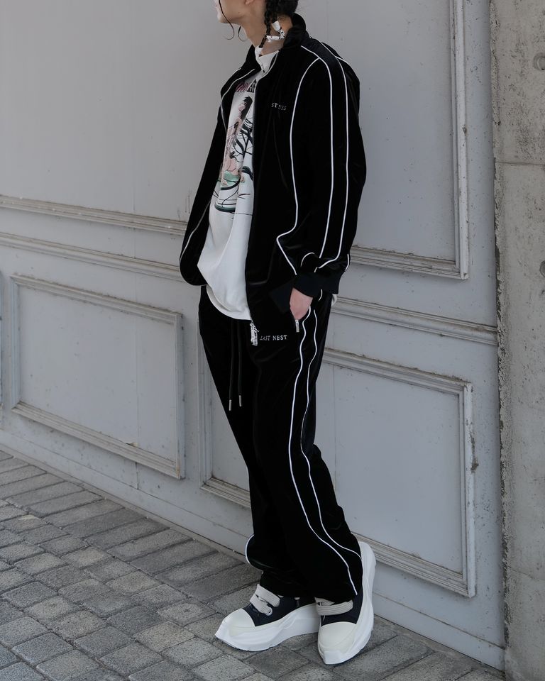LAST NEST - VELOUR EMBROIDERY TRACK JACKET/トラックジャケット  