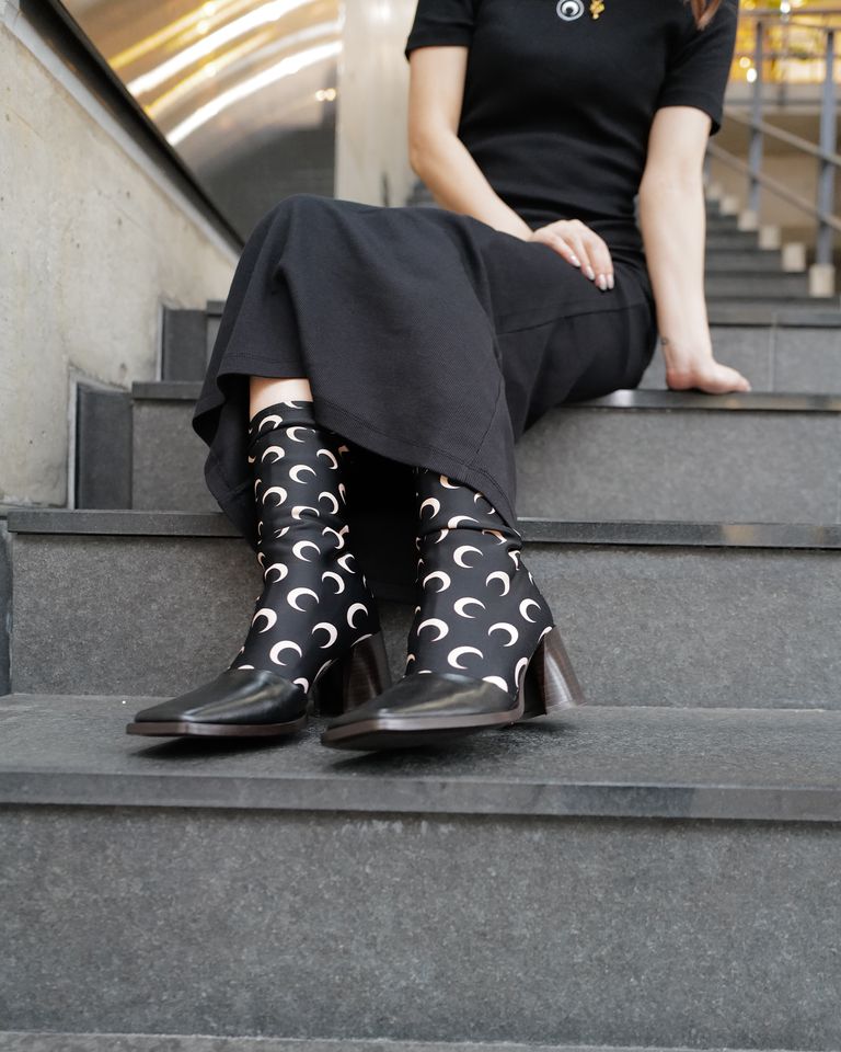 新品《 MARINE SERRE 美味しくっ 》 ムーン レギンス S マリーンセル 