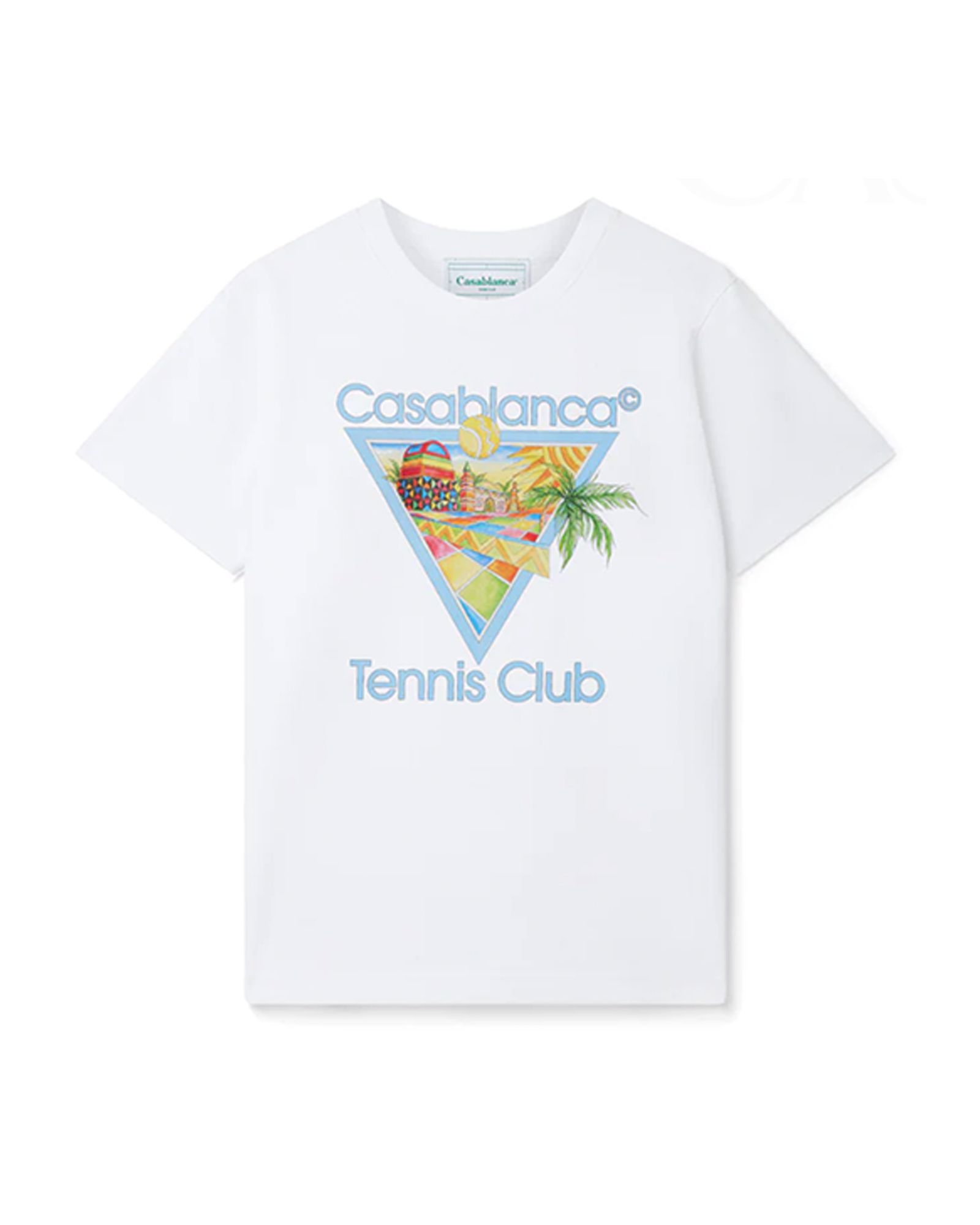 CASABLANCA - カサブランカ/AFRO CUBISM TENNIS CLUB PRINTED T-SHIRT/Tシャツ/WHITE |  Detail