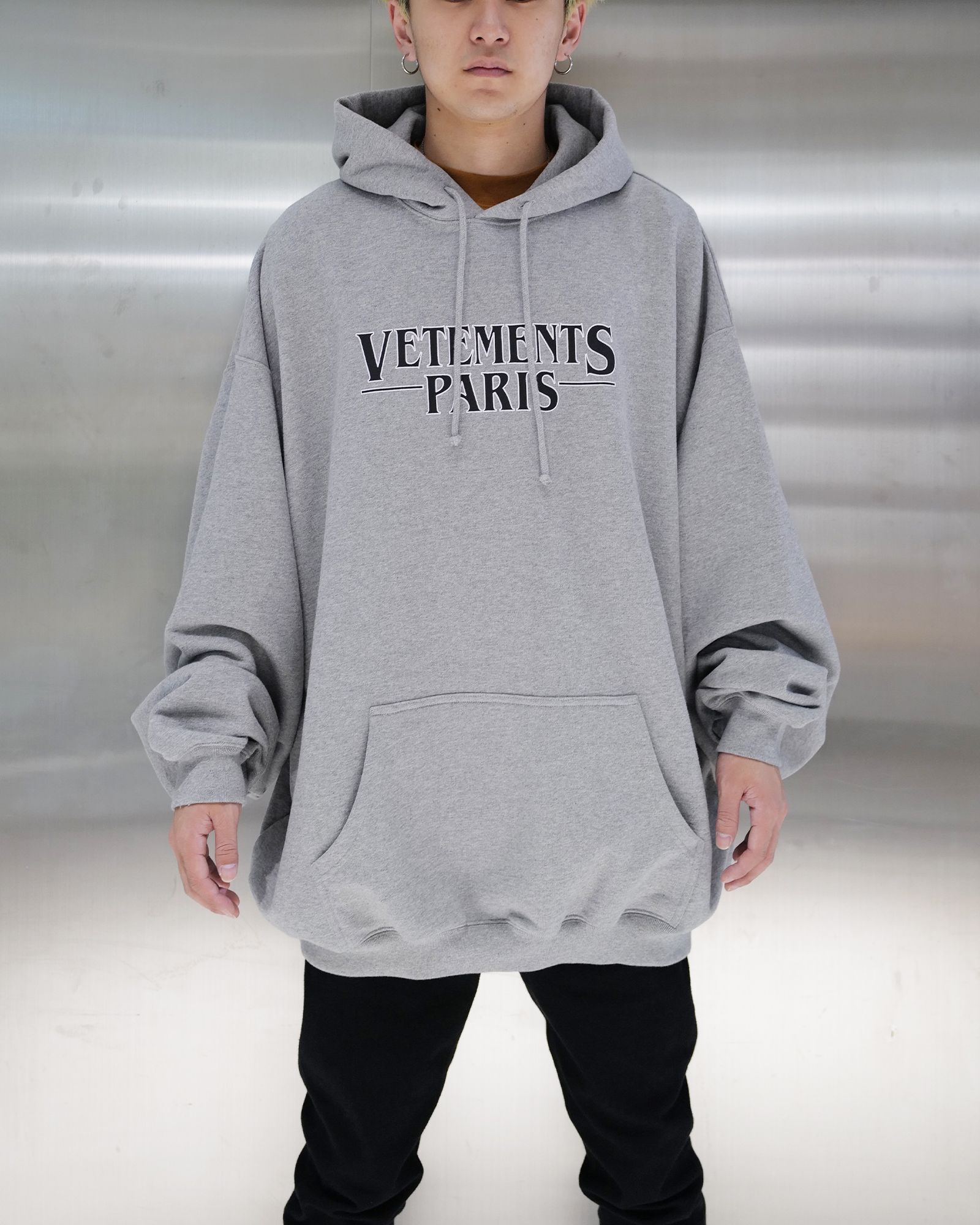 VETEMENTS - Vip crystal logo hoodie (プルオーバーパーカー) Black