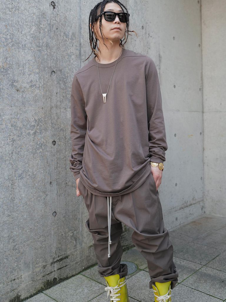 RICK OWENS - LEVEL LS T/RU01C4266JA/ロングスリーブTシャツ/ DUST 