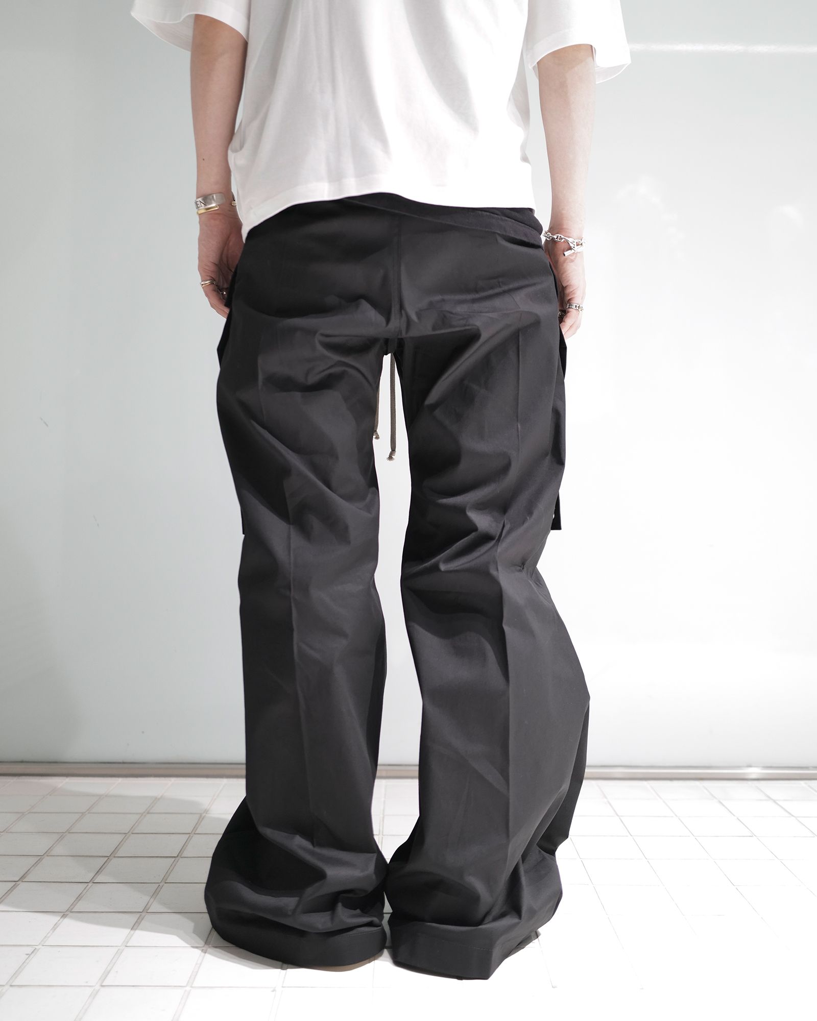 RICK OWENS - CARGOBELAS/RU02D6339TE/ワイド カーゴパンツ/BLACK | Detail