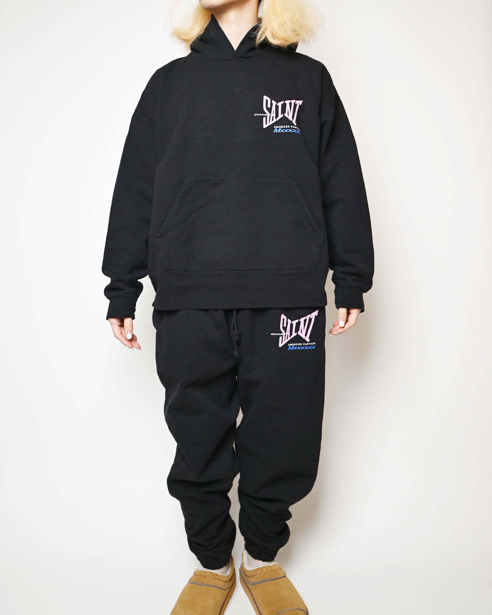 SAINT Mxxxxxx - HOODIE/RIBON SAINT/BLACK | Detail