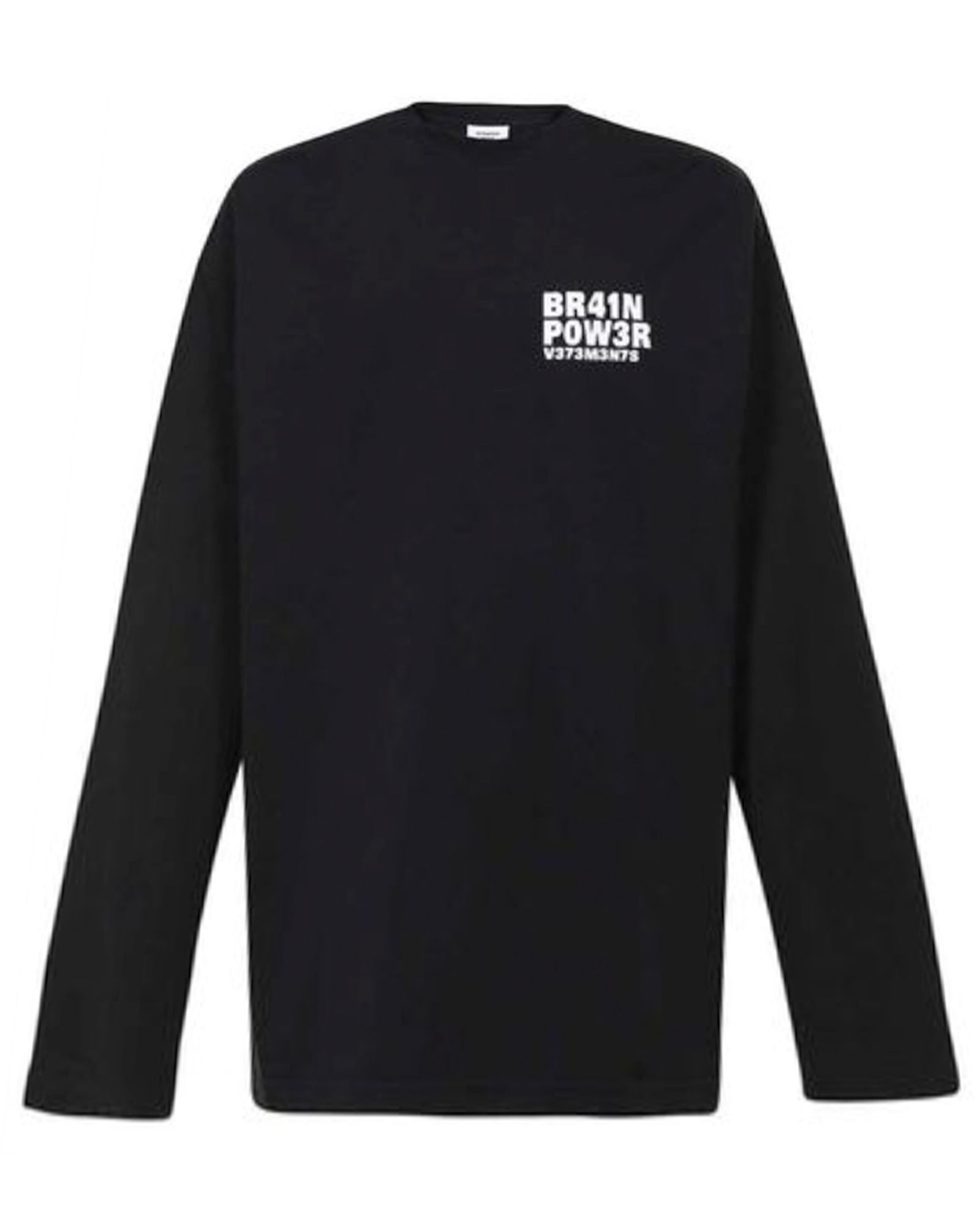 VETEMENTS - BRAIN POWER LONGSLEEVE/UE63TR385B/ロングスリーブTシャツ/BLACK | Detail