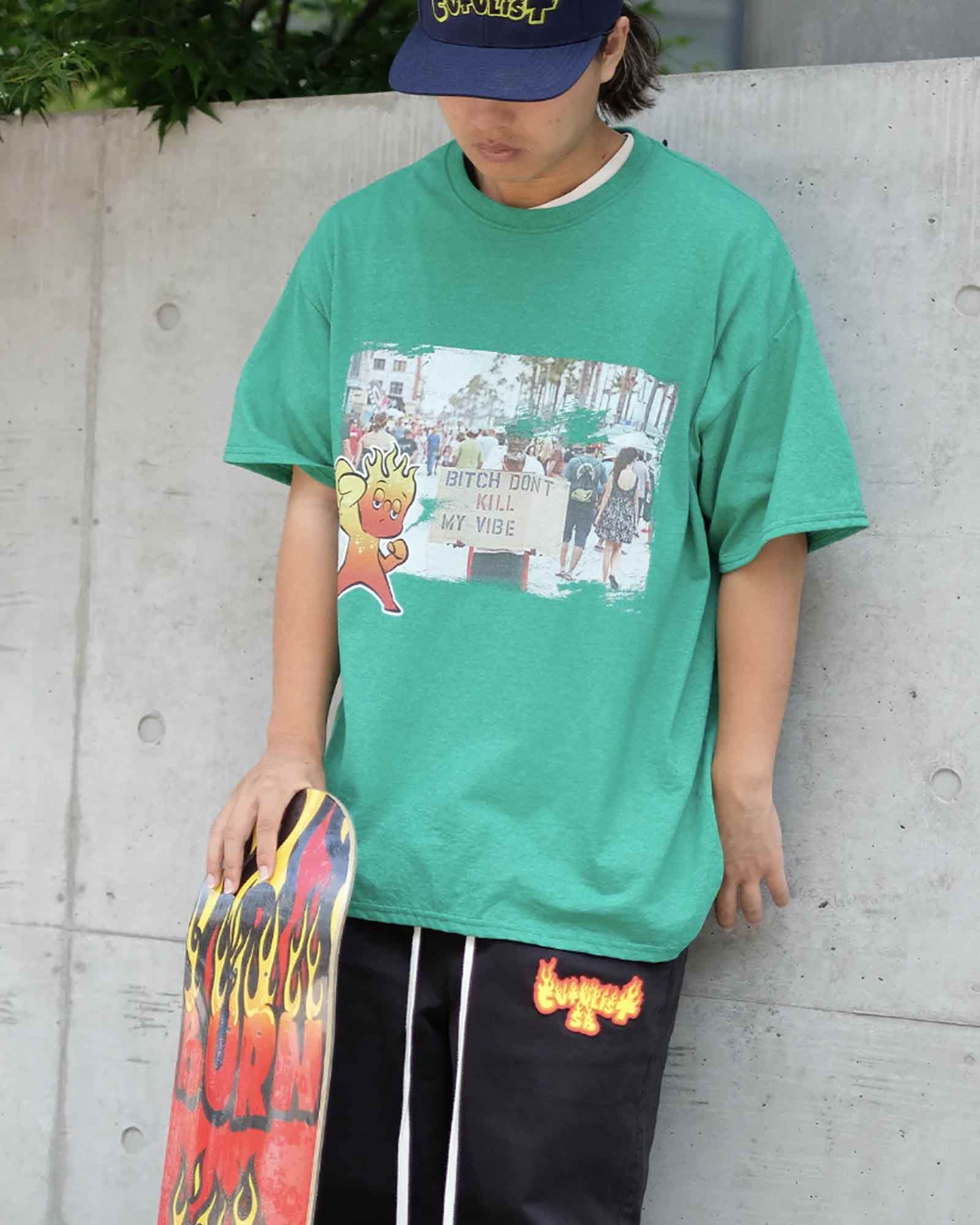 CVTVLIST - CVTVLIST SB | DON'T KILL MY VIBE TEE/22SB120304/Tシャツ/GREEN |  Detail