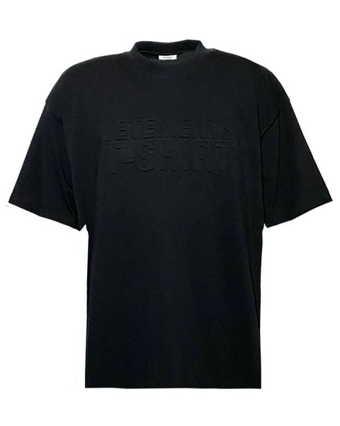 vetements ヴェトモンFOR RENT Tシャツ 黒ビッグ刺繍