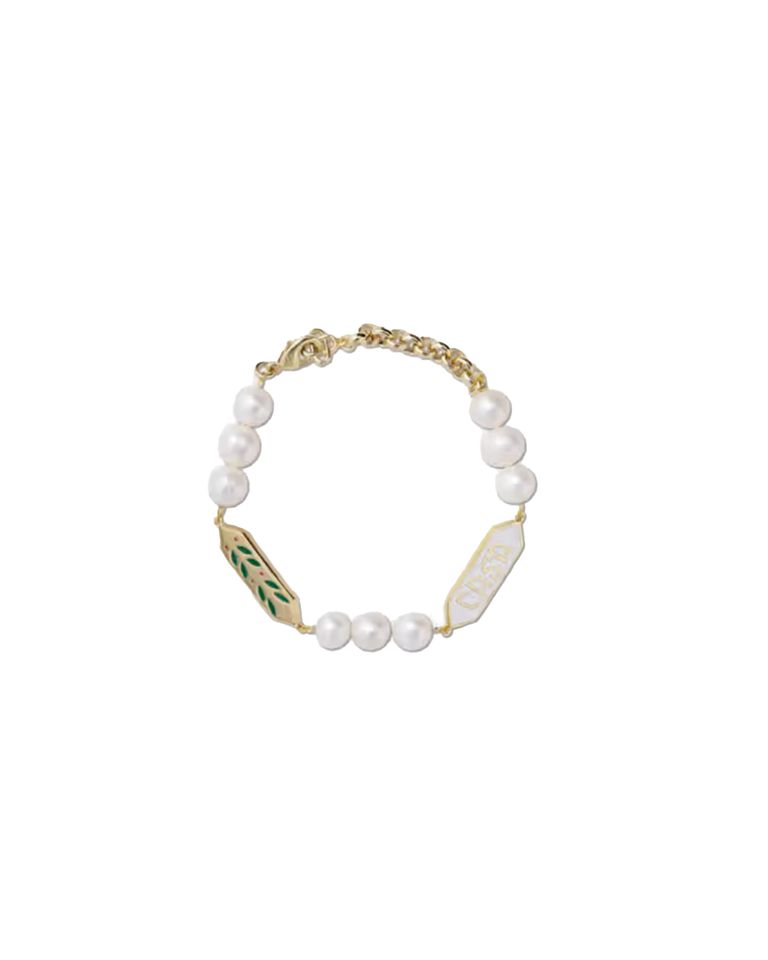 CASABLANCA - LAUREL PEARL BRACELET/ブレスレット/GOLD/PEARL/WHITE 