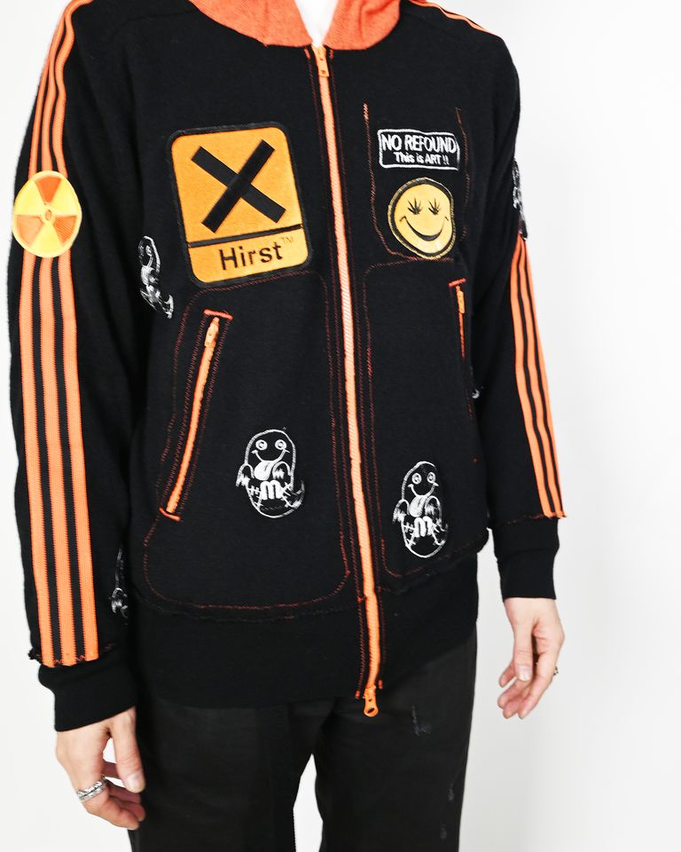 A LOVE MOVEMENT - ALM×DAMIEN HIRST/カシミアジャージ/BLK×ORANGE 