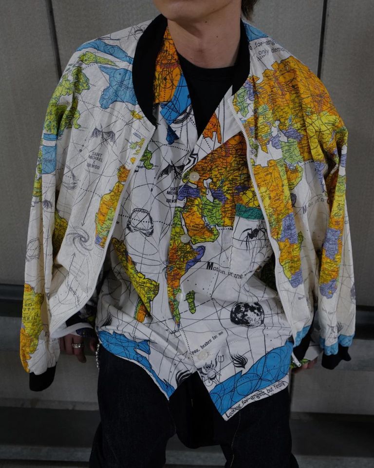 SAINT Mxxxxxx - DW_PAJAMA SHIRT/WORLD MAP/SM-S23-0000-082/パジャマ 