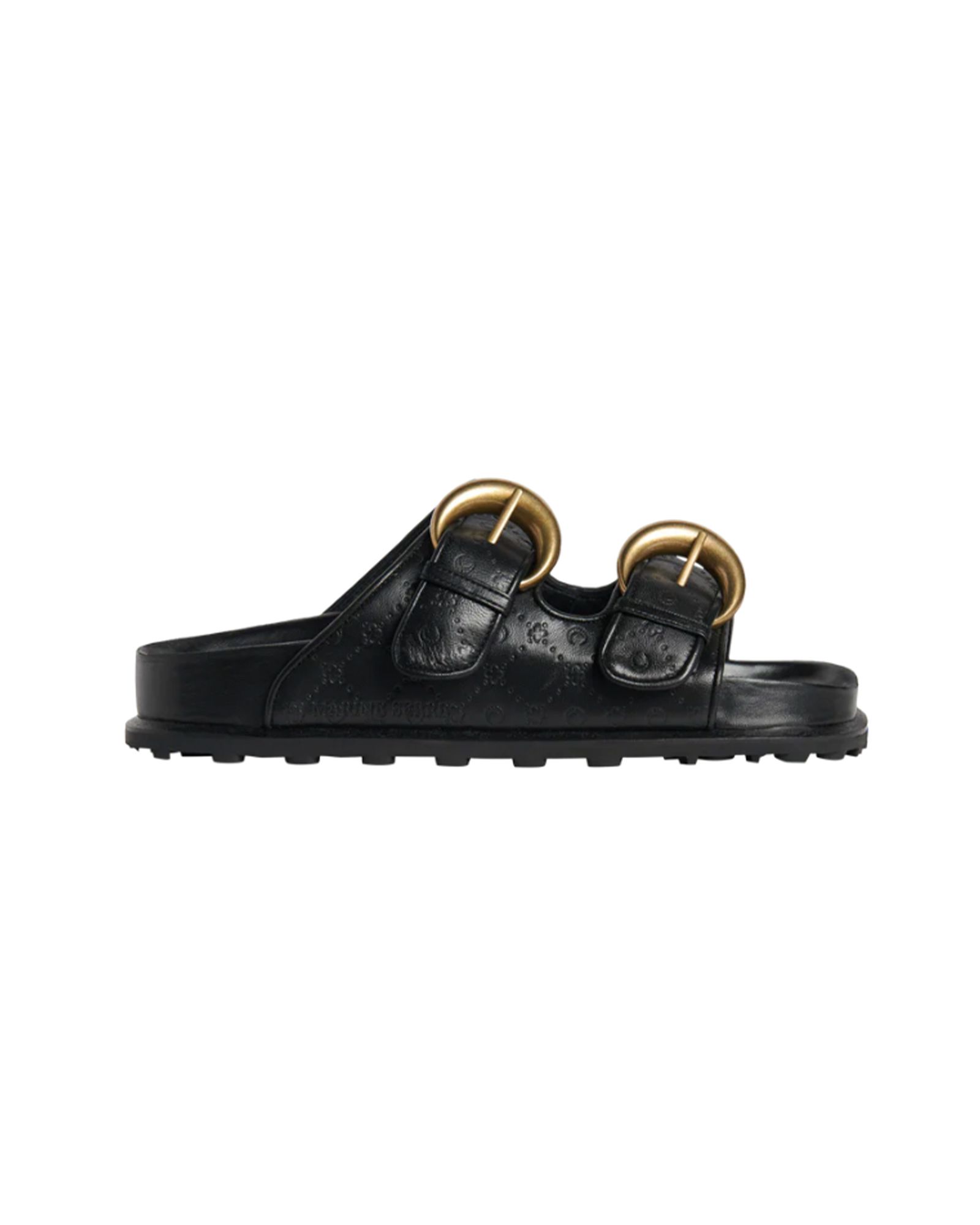 Marine Serre - LEATHER SANDAL (サンダル) Black | Detail