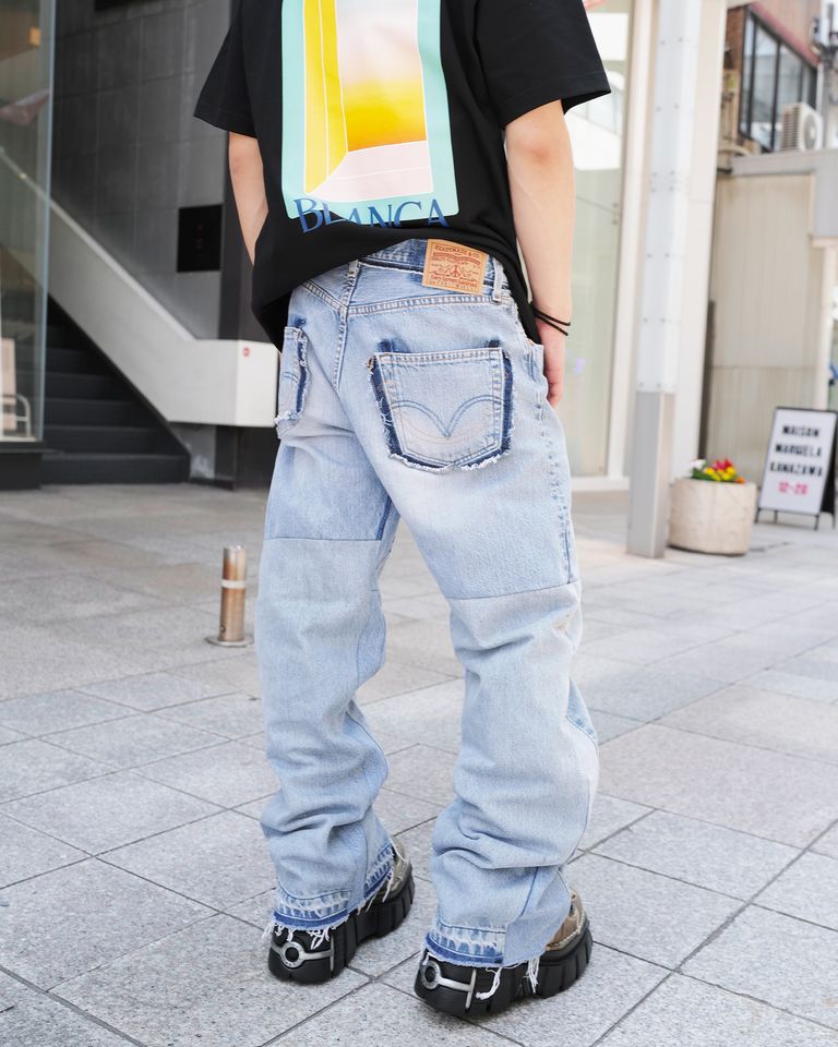 READYMADE - FLARE WIDE DENIM/フレアワイドデニムパンツ/BLUE-4/W33  