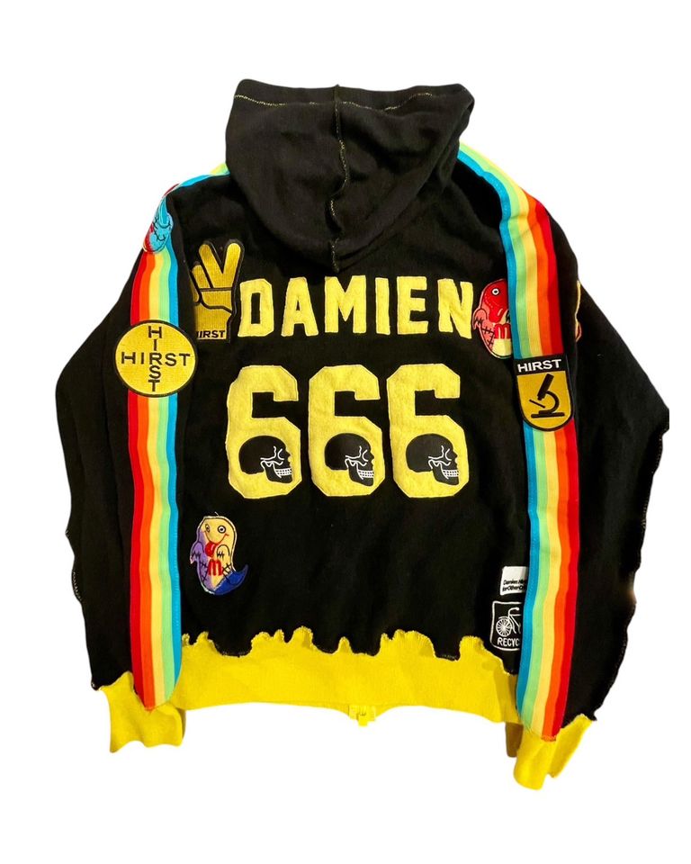 A LOVE MOVEMENT - ALM×DAMIEN HIRST/カシミアジャージ/BLK×YELLOW 