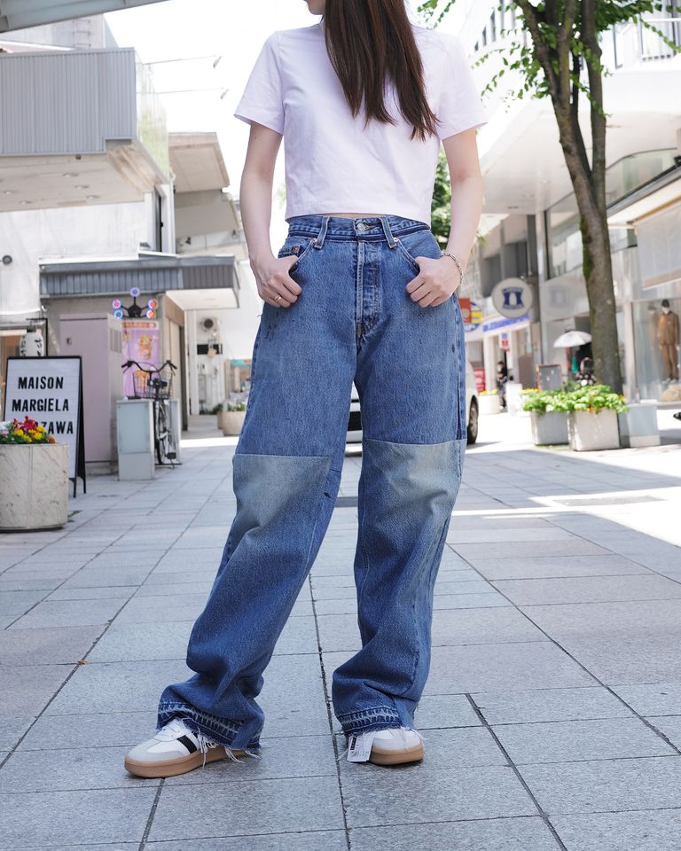 READYMADE - レディメイド/FLARE WIDE DENIM/フレアデニムパンツ/BLUE  