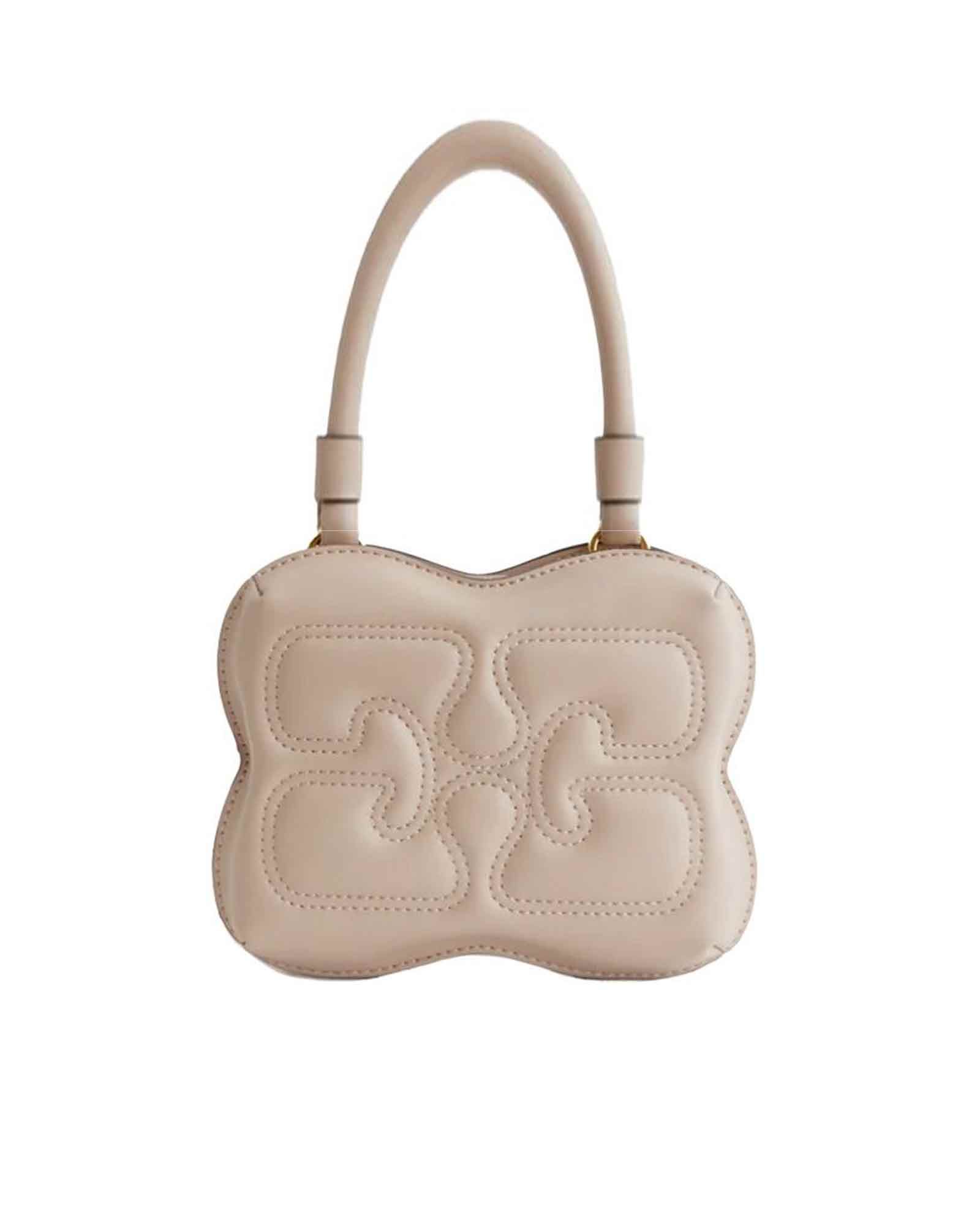 GANNI - BUTTERFLY TOP HANDLE/A5921/トップハンドルバッグ/OYSTER 