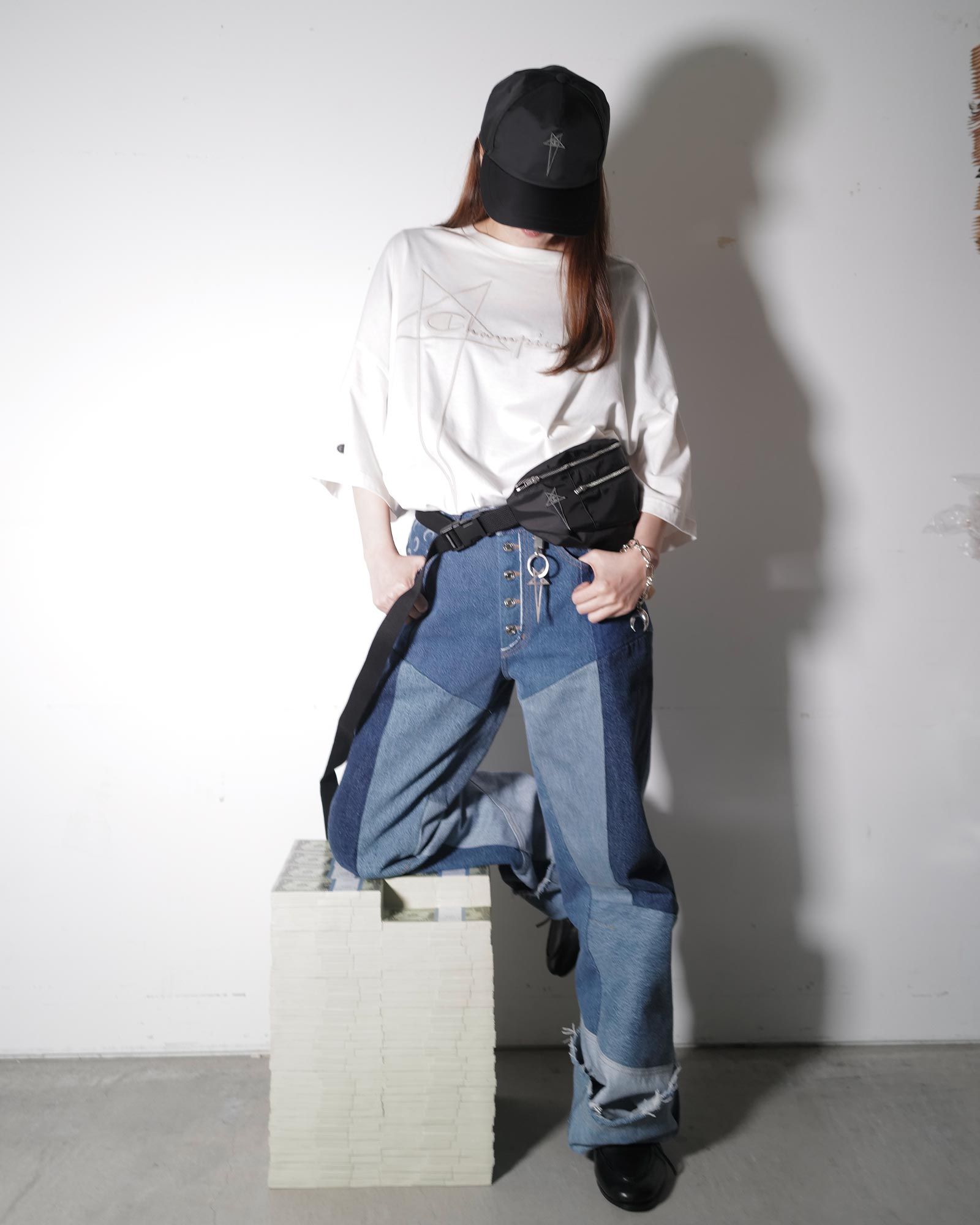 RICK OWENS - BUMBAG/CM01D6097/ボディバッグ/BLACK/RICK OWENS