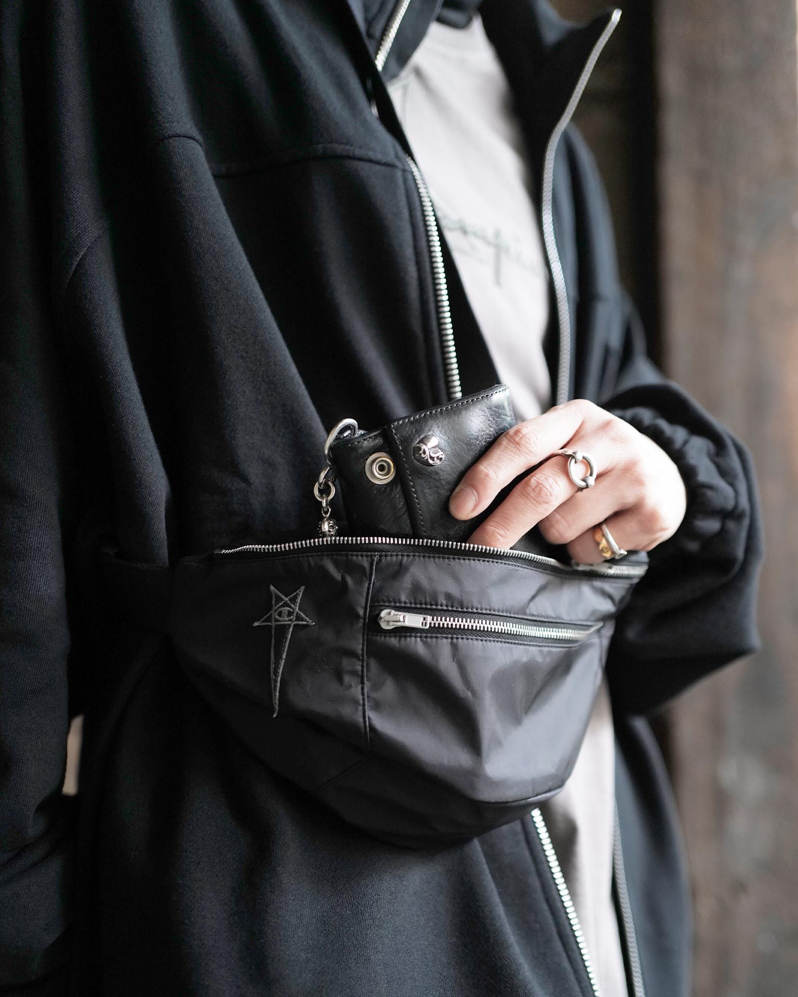 RICK OWENS - BUMBAG/CM01D6097/ボディバッグ/BLACK/RICK OWENS×champion | Detail