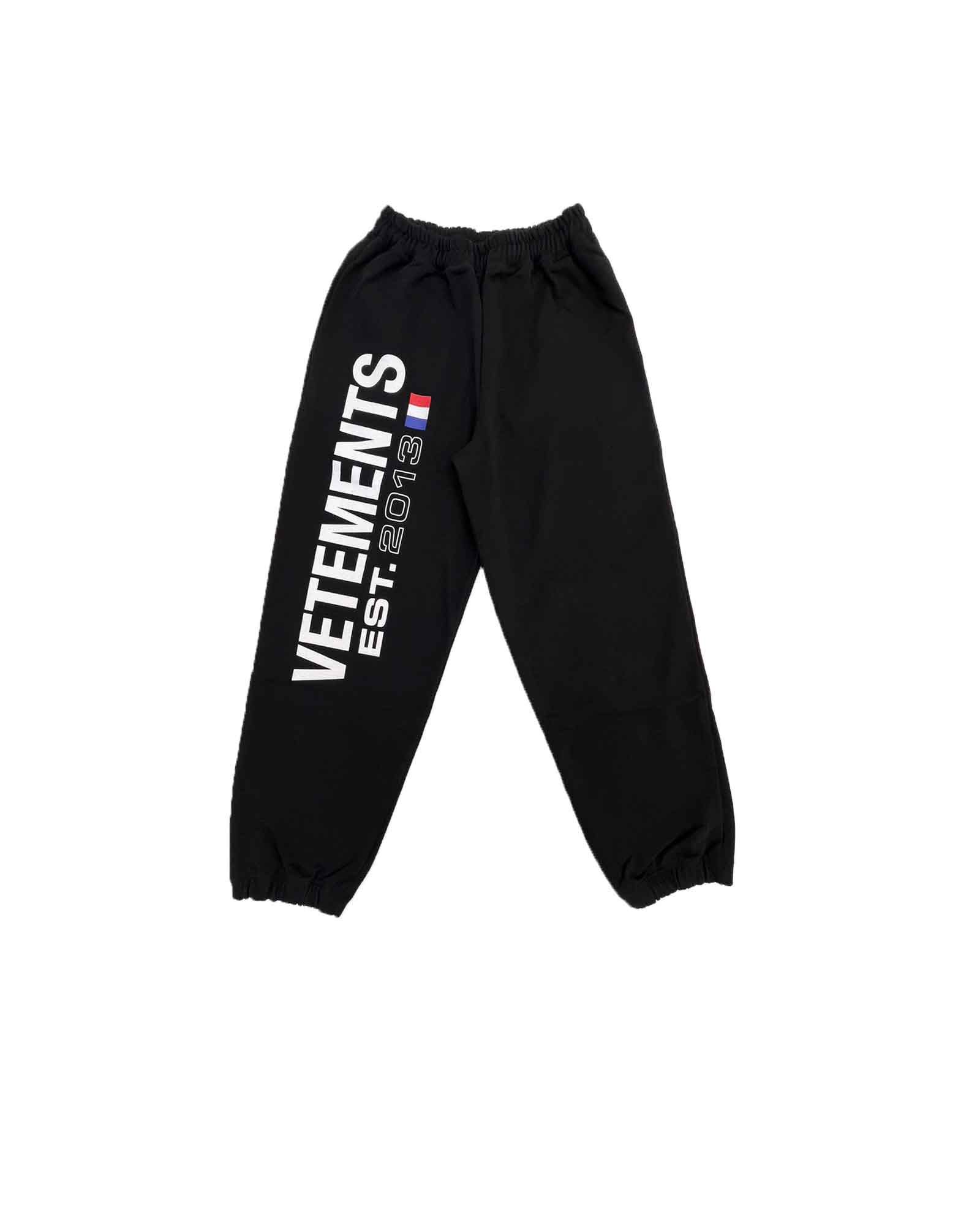VETEMENTS - ヴェトモン/Flag logo sweatpants/スウェットパンツ/Black