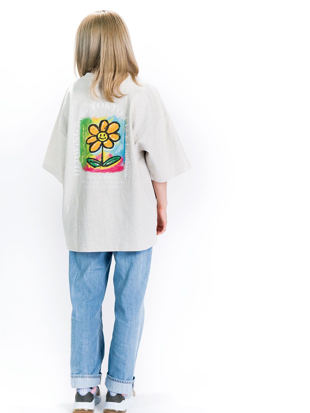 Crayon Flower Pocket T-shirt
