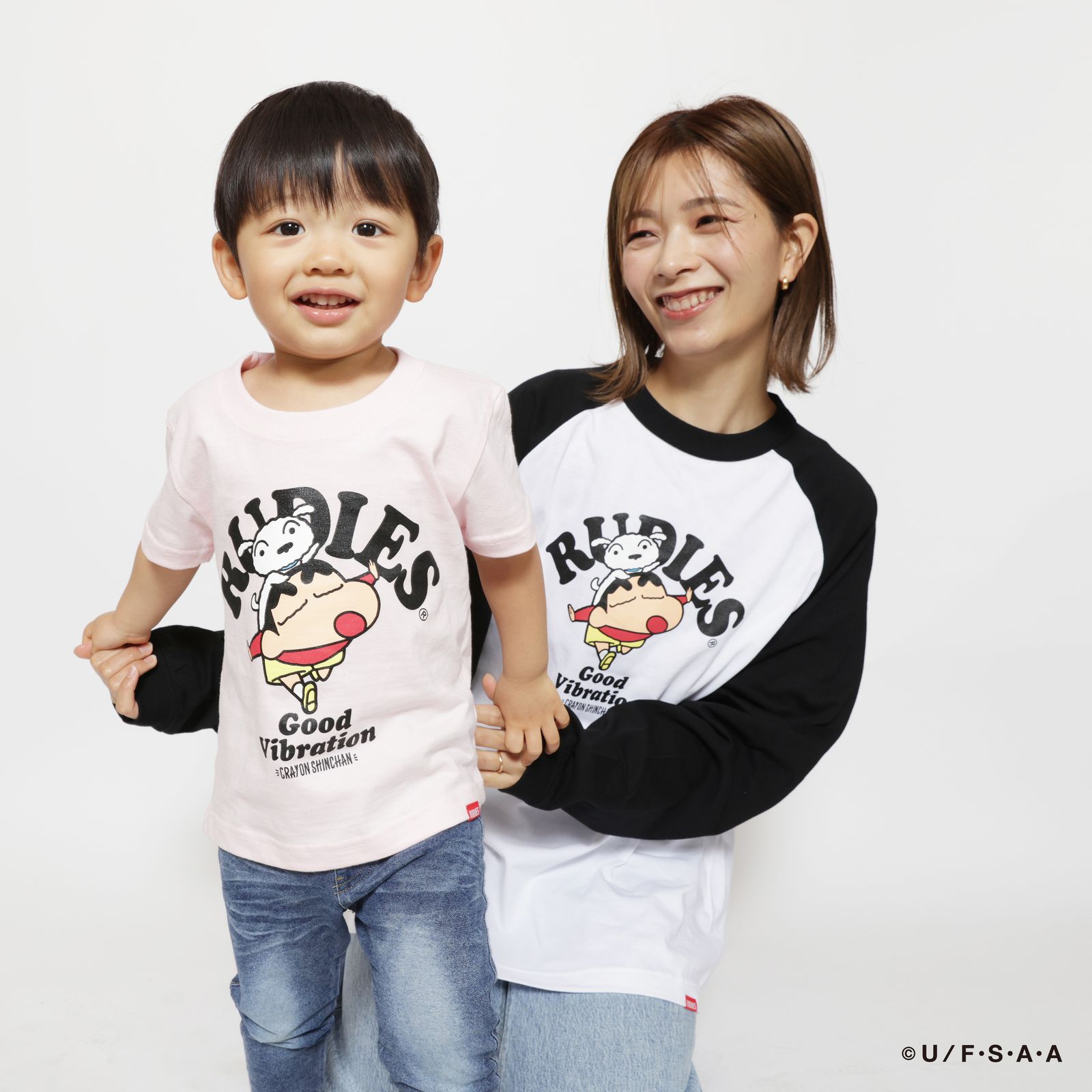 RUDIE'SxCRAYON SHINCHAN AIRPLANE KIDS TEE