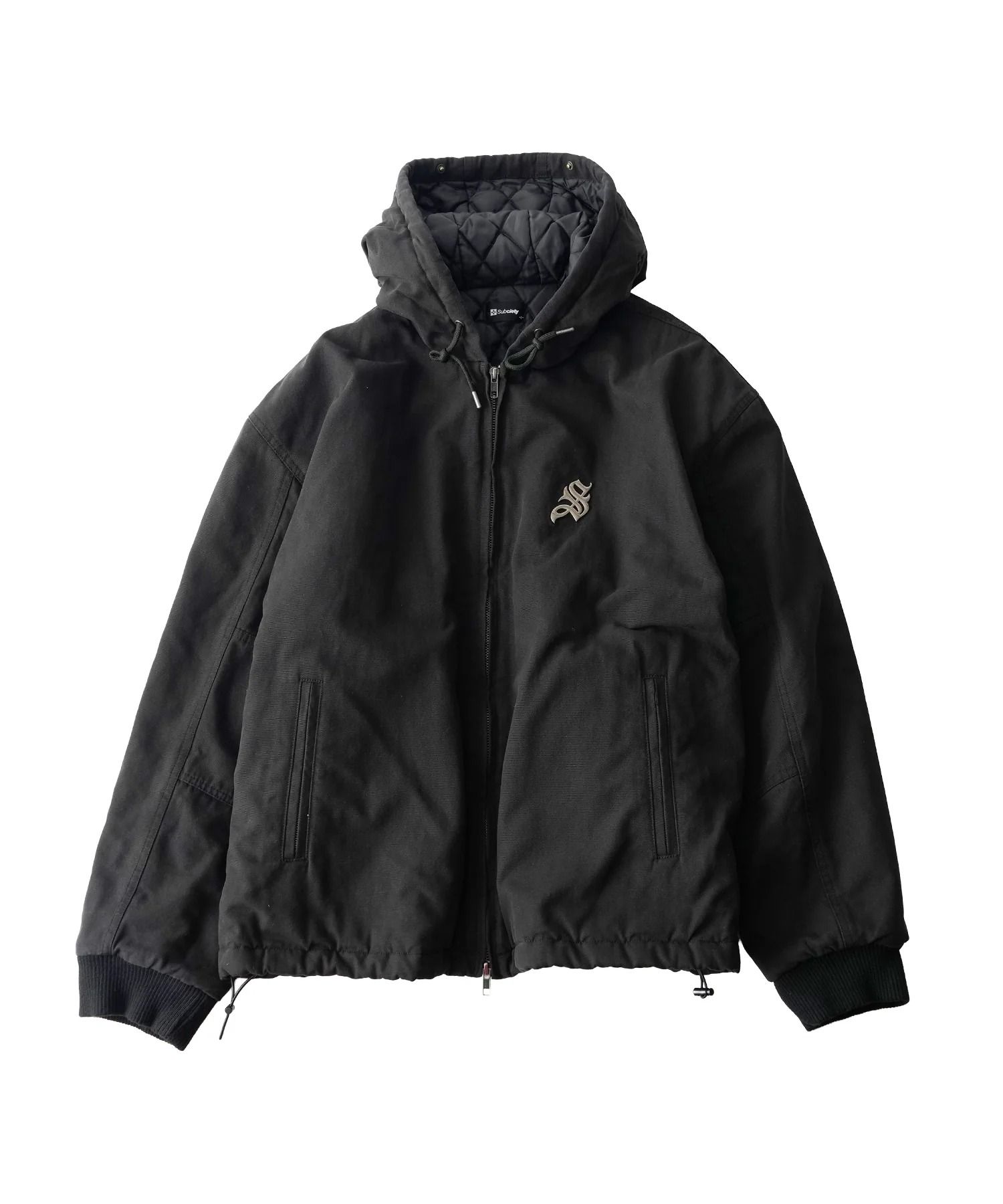 Metal logo padded jacket